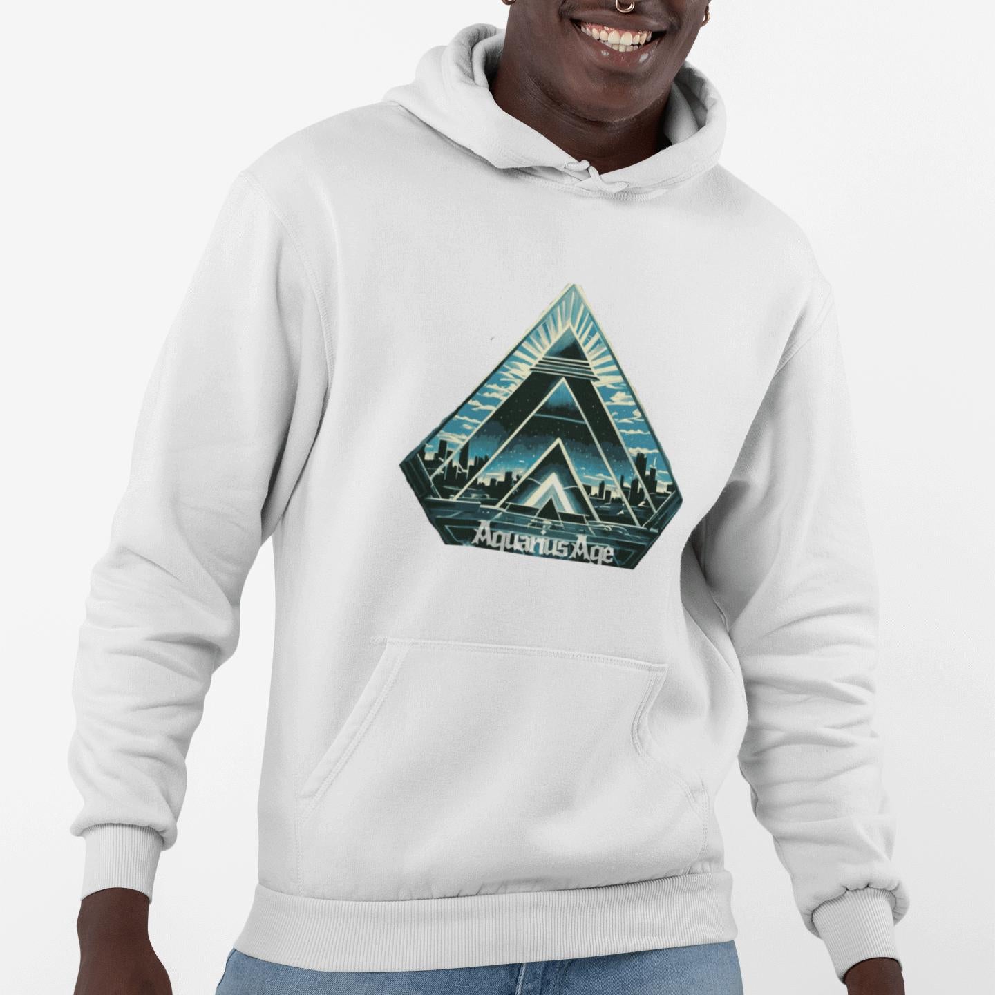 Aquarius Age Hoodie – Digital Pyramid | Artists’ Armory