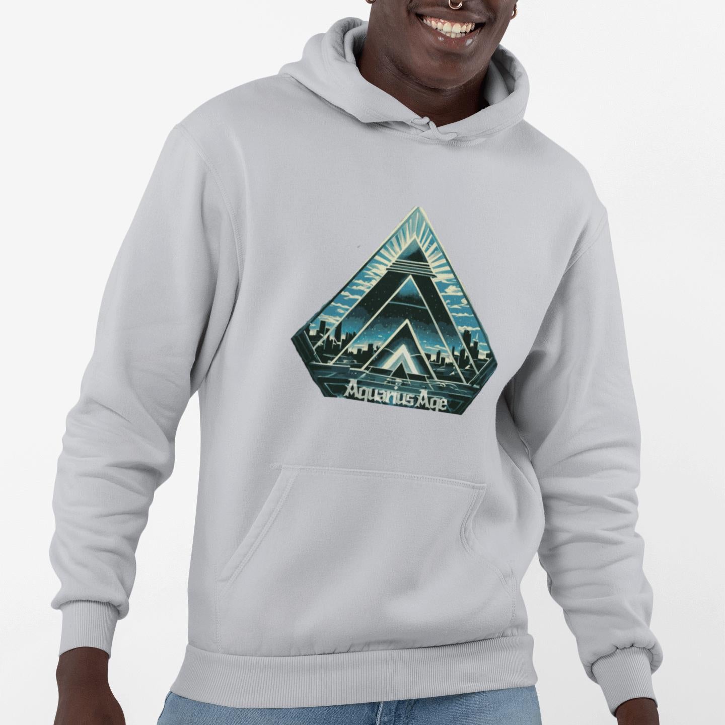 Aquarius Age Hoodie – Digital Pyramid | Artists’ Armory