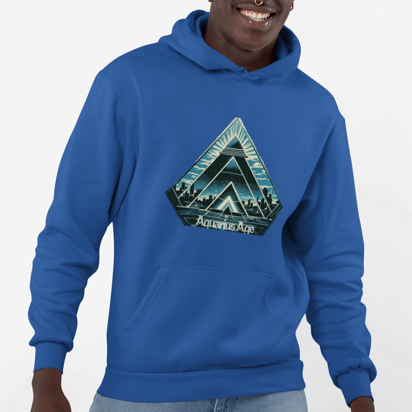Aquarius Age Hoodie – Digital Pyramid | Artists’ Armory