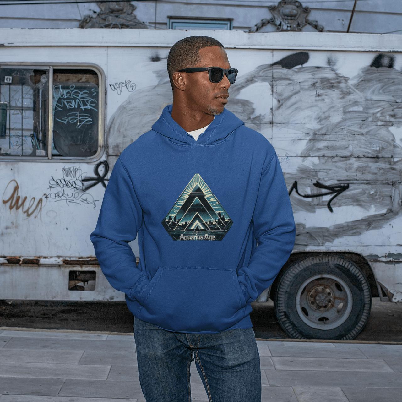 Aquarius Age Hoodie – Digital Pyramid | Artists’ Armory