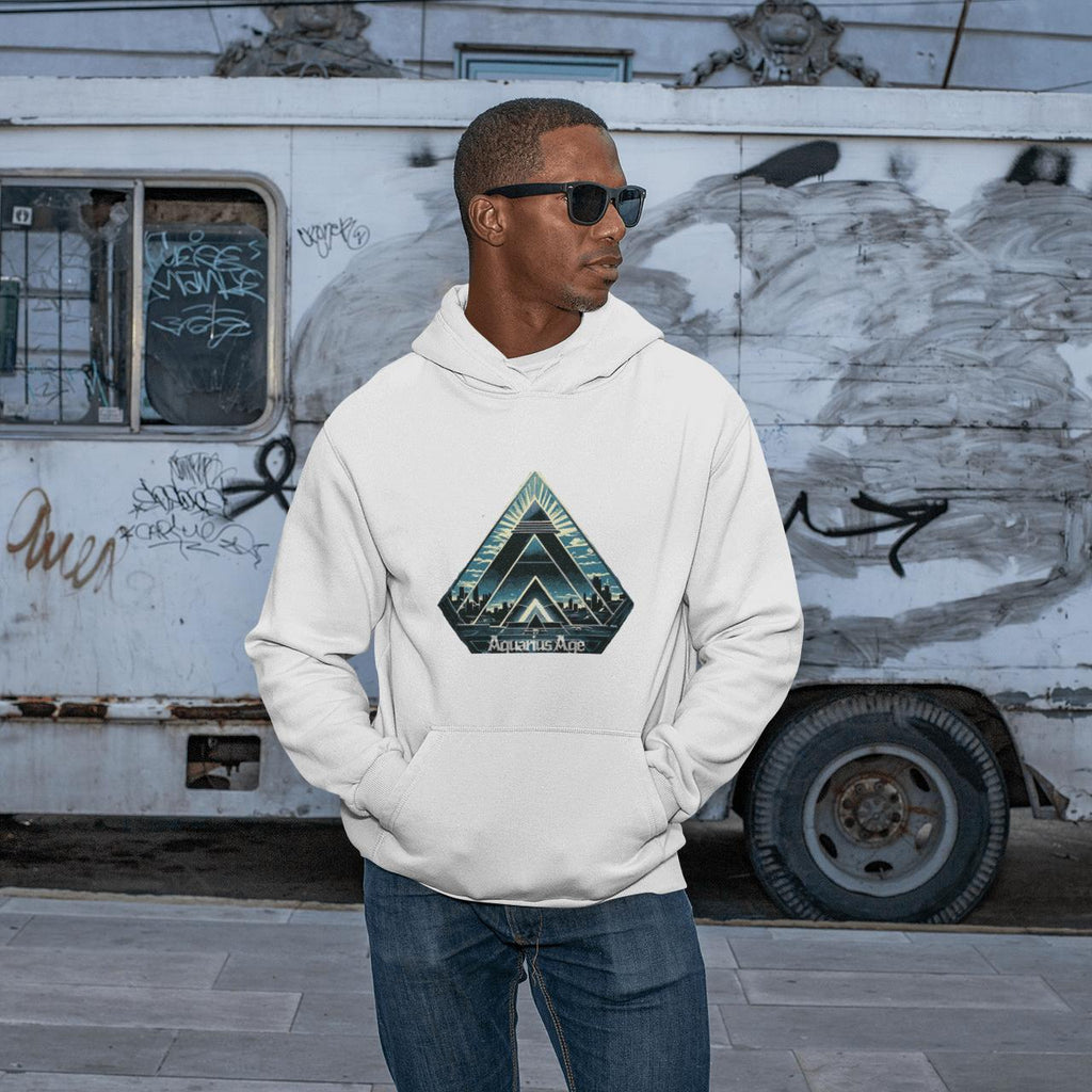 Aquarius Age Hoodie – Digital Pyramid | Artists’ Armory