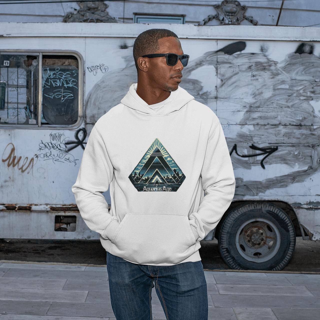 Aquarius Age Hoodie – Digital Pyramid | Artists’ Armory