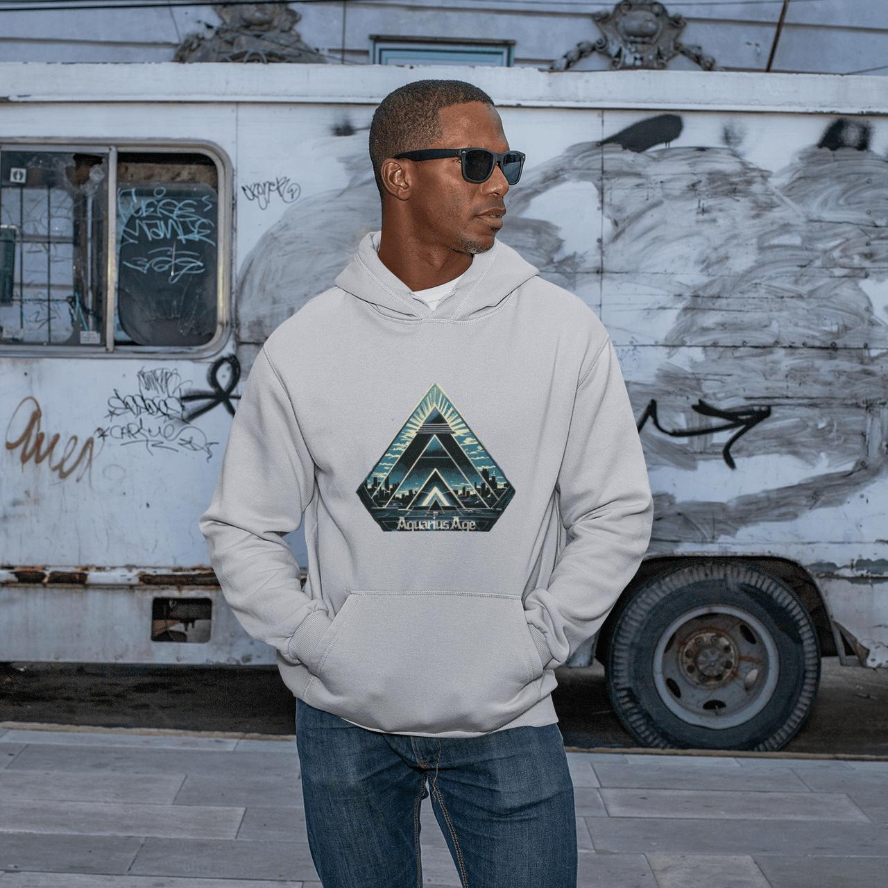 Aquarius Age Hoodie – Digital Pyramid | Artists’ Armory