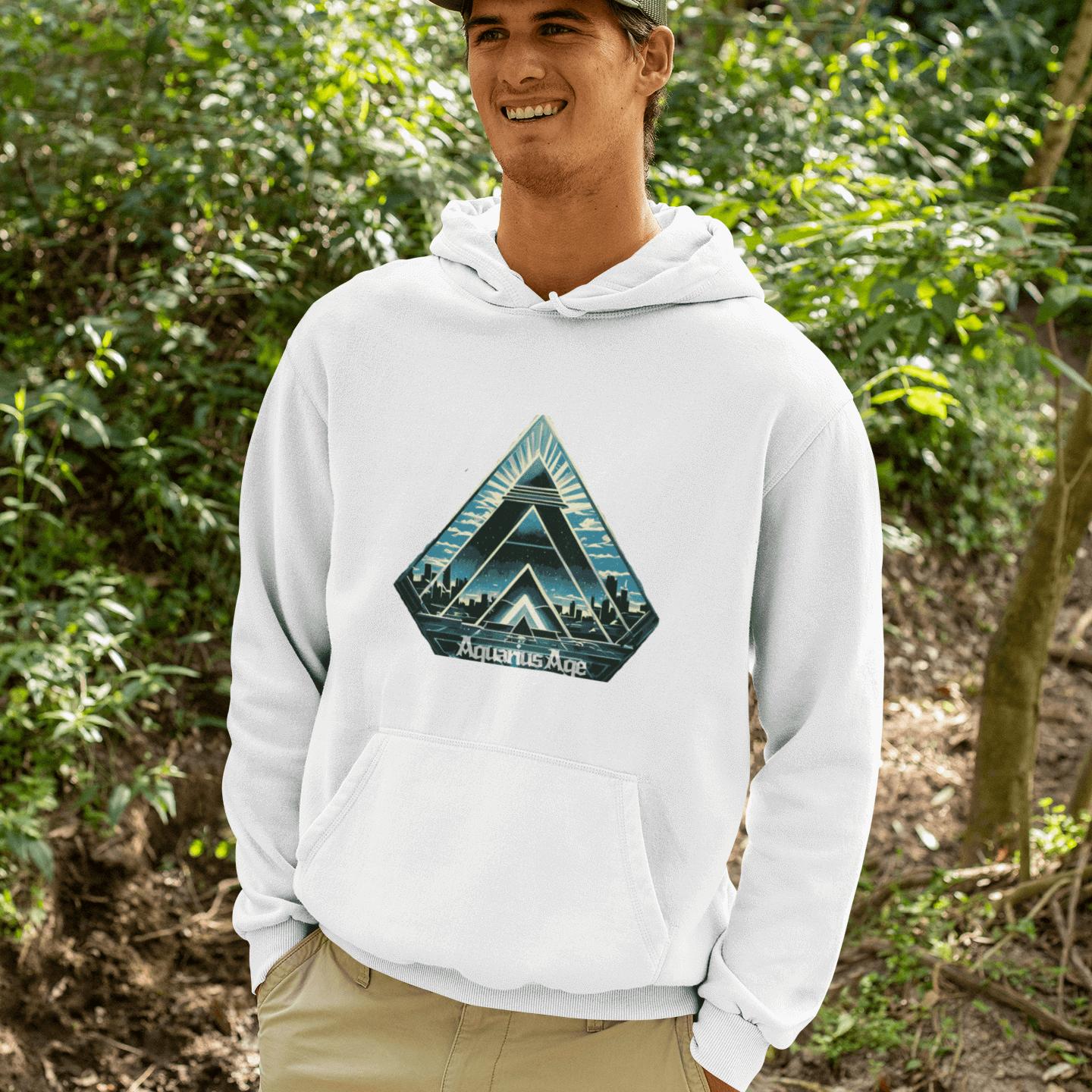 Aquarius Age Hoodie – Digital Pyramid | Artists’ Armory