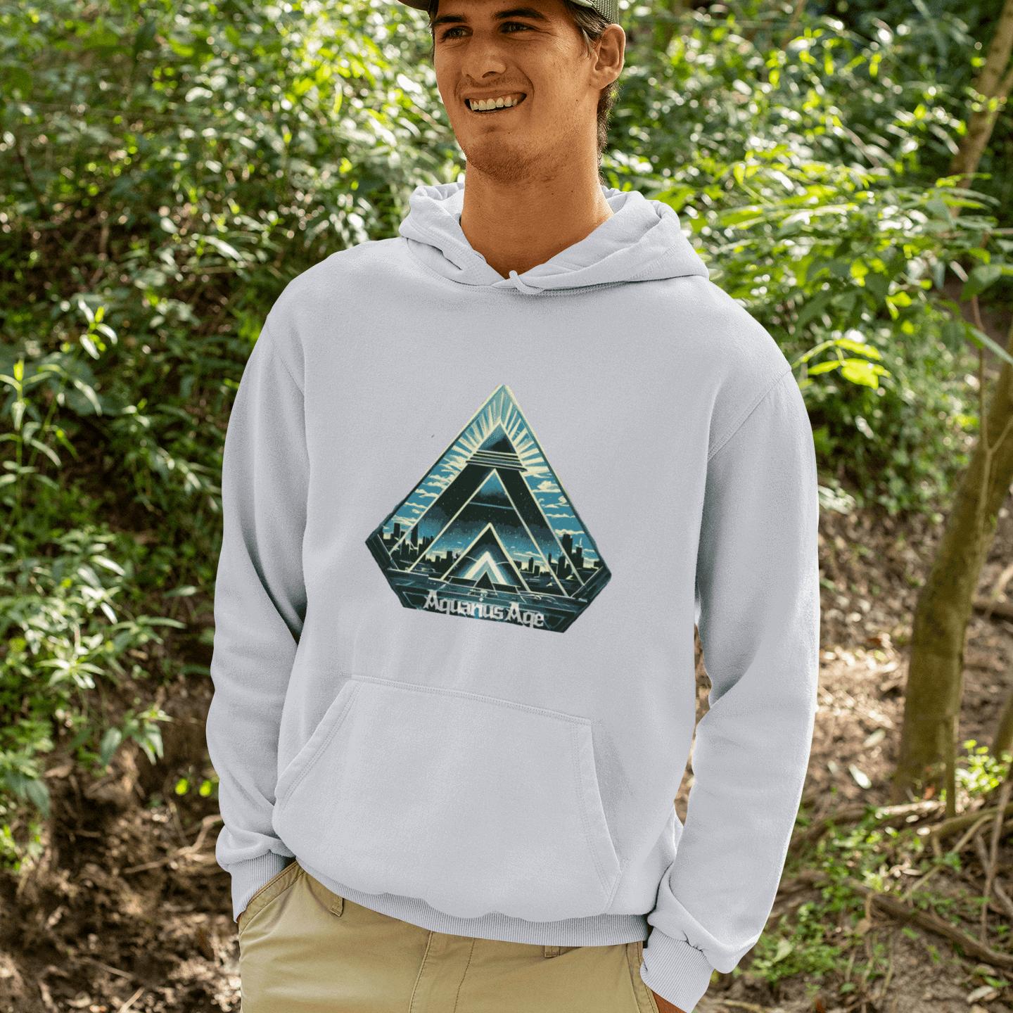 Aquarius Age Hoodie – Digital Pyramid | Artists’ Armory
