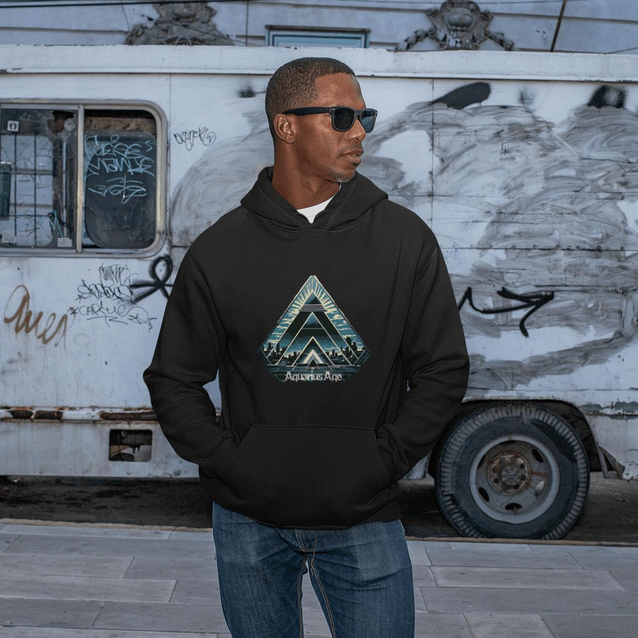 Aquarius Age Hoodie – Digital Pyramid | Artists’ Armory