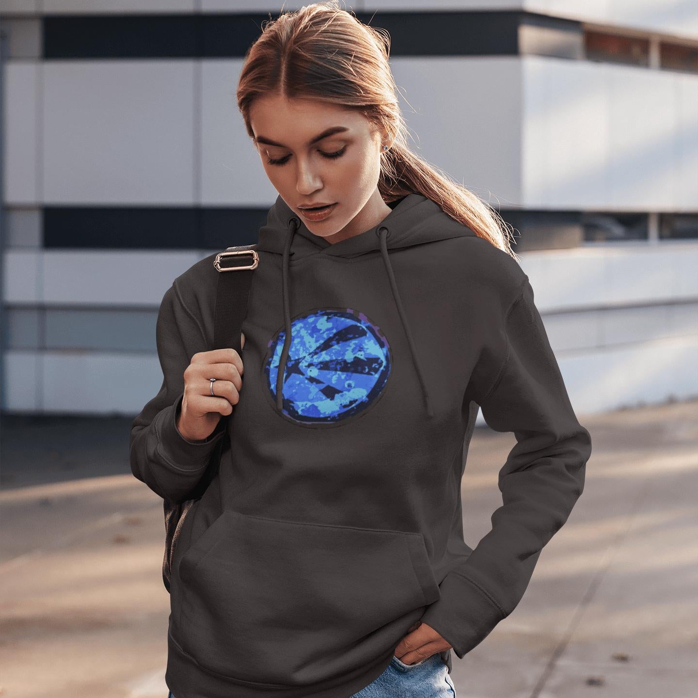 Blue Futurist Starburst Hoodie | Artists' Armory