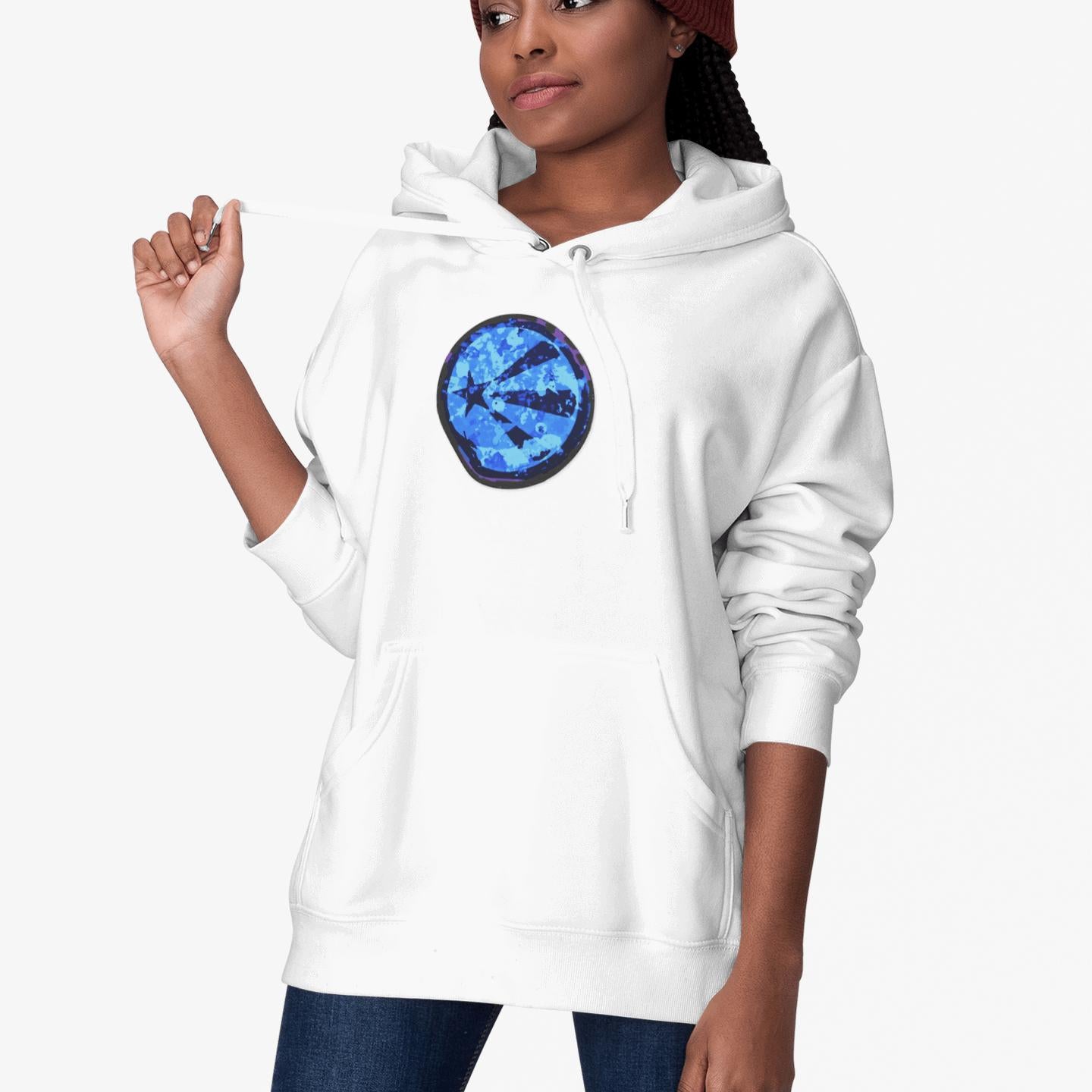 Blue Futurist Starburst Hoodie | Artists' Armory