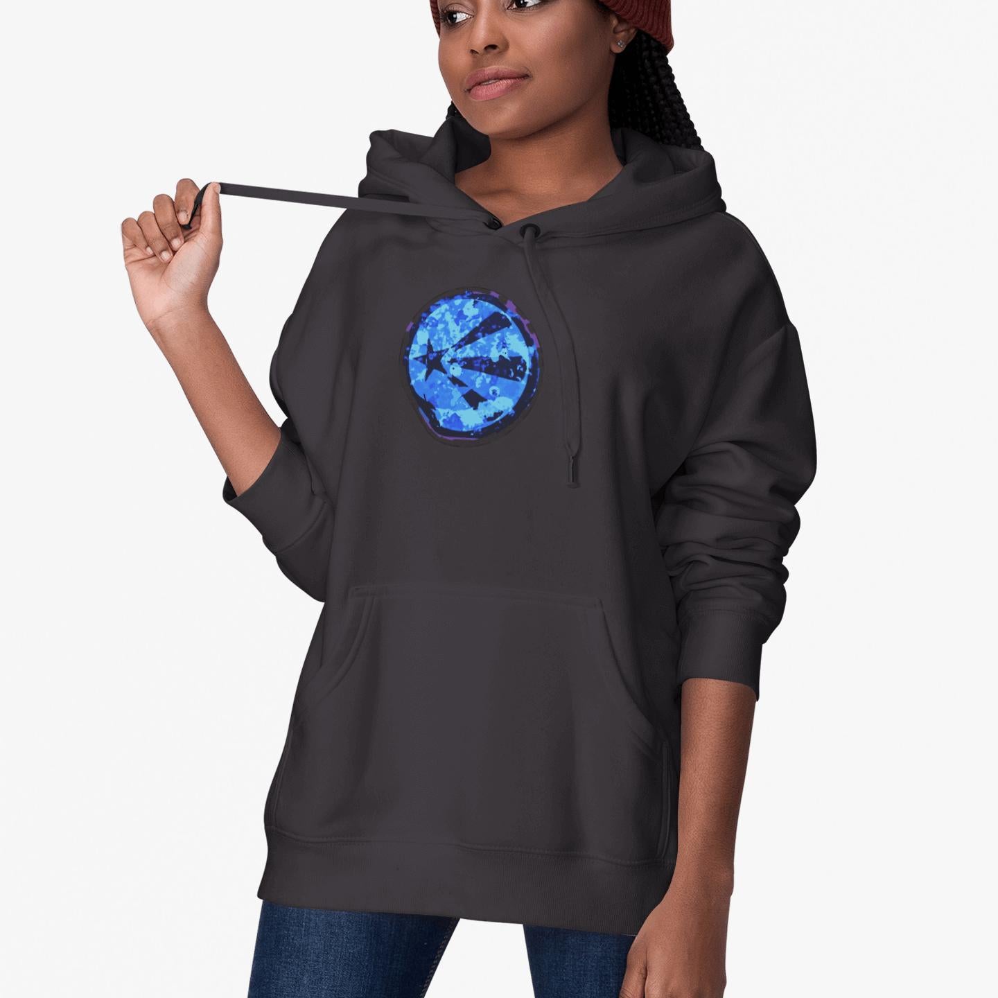 Blue Futurist Starburst Hoodie | Artists' Armory