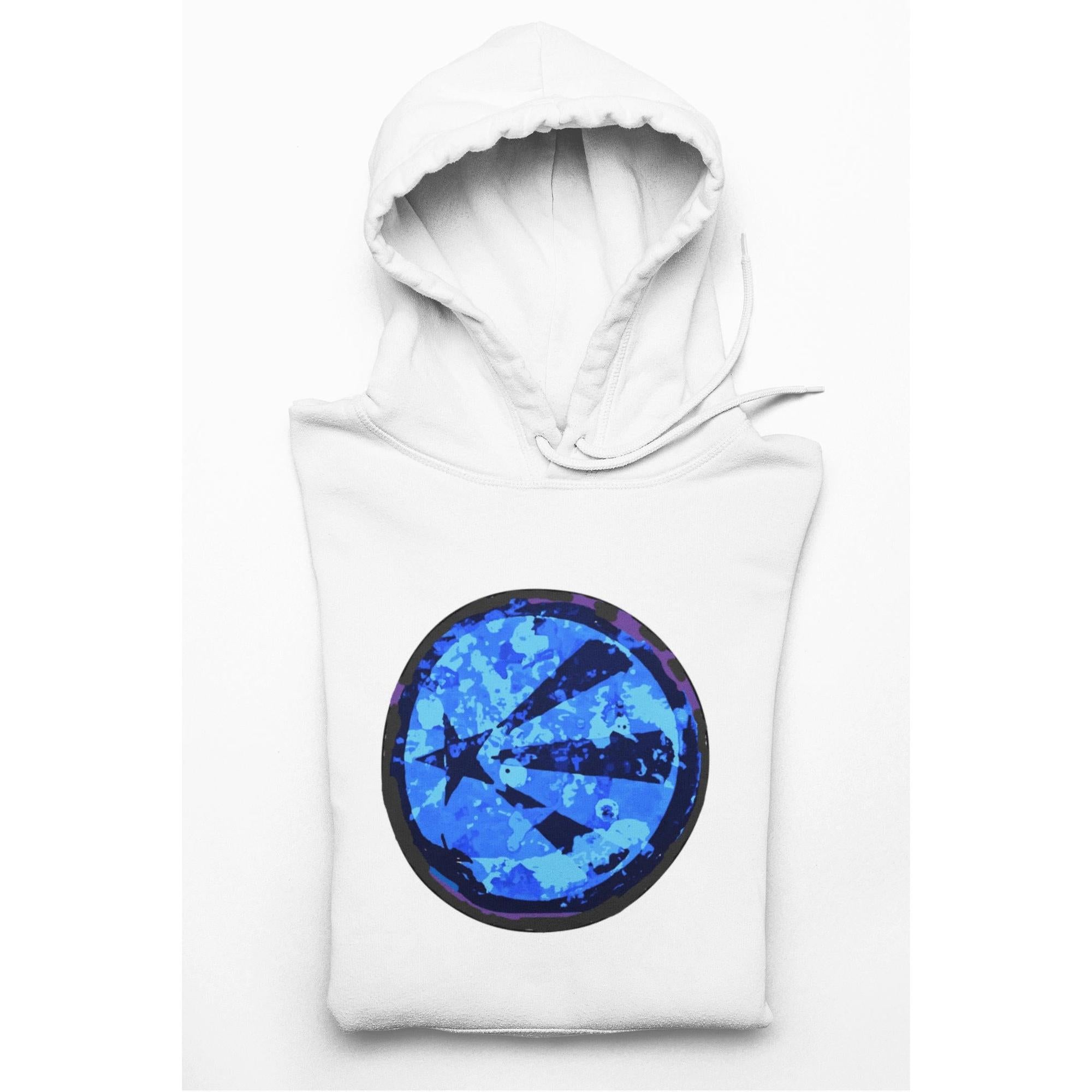 Blue Futurist Starburst Hoodie | Artists' Armory