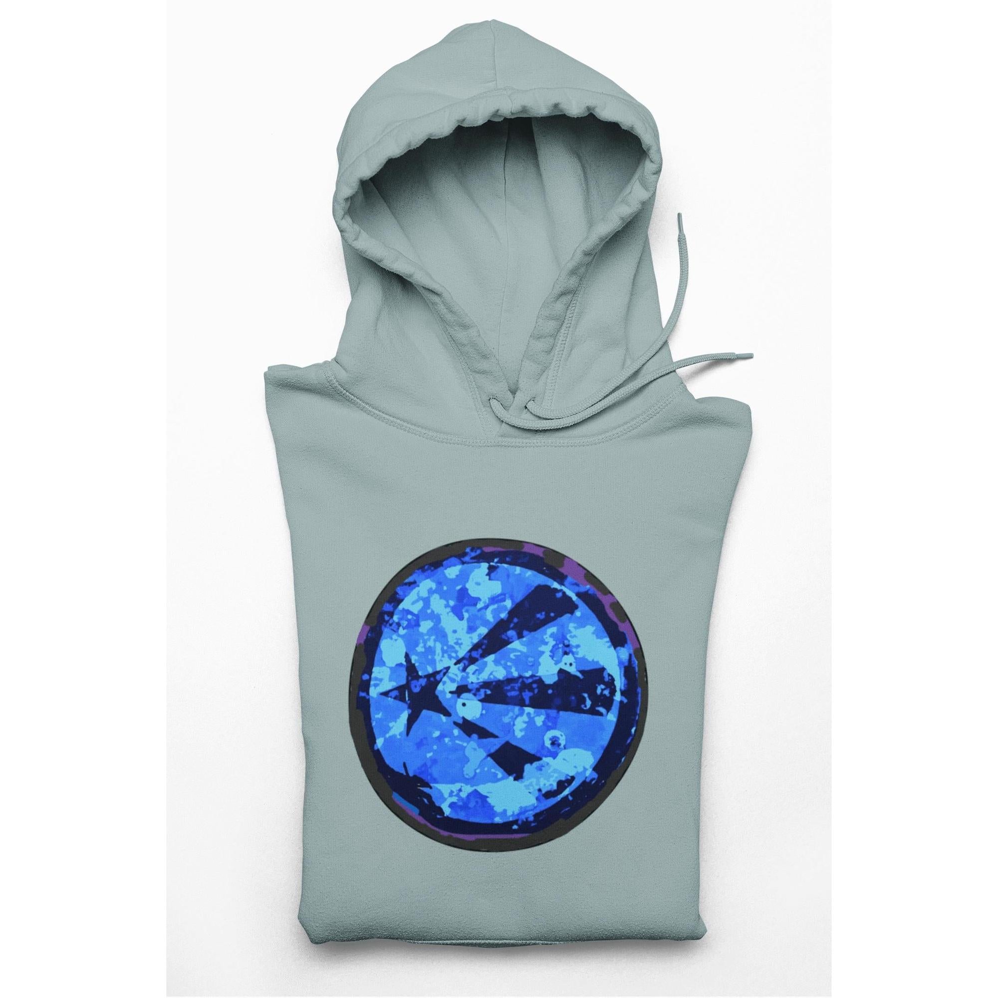 Blue Futurist Starburst Hoodie | Artists' Armory