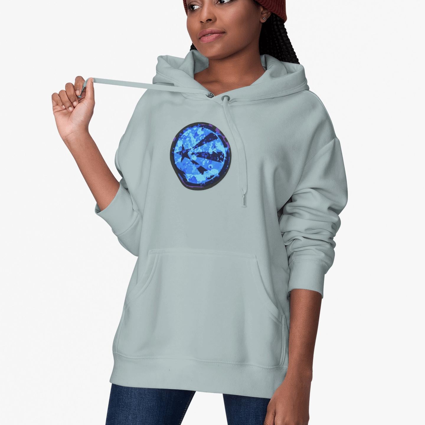 Blue Futurist Starburst Hoodie | Artists' Armory