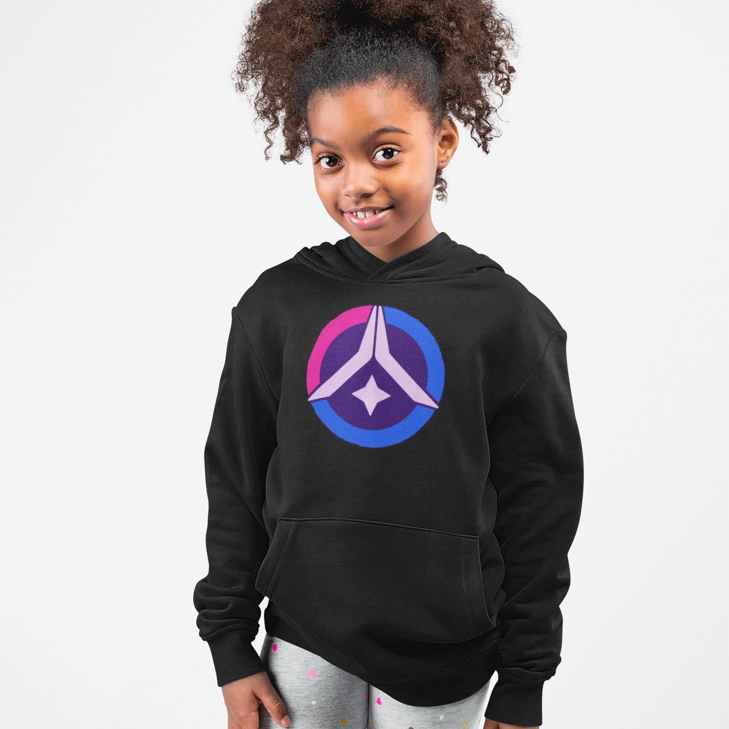 Cosmic Prayer Youth Tee – Pink & Blue Pop | Artists’ Armory