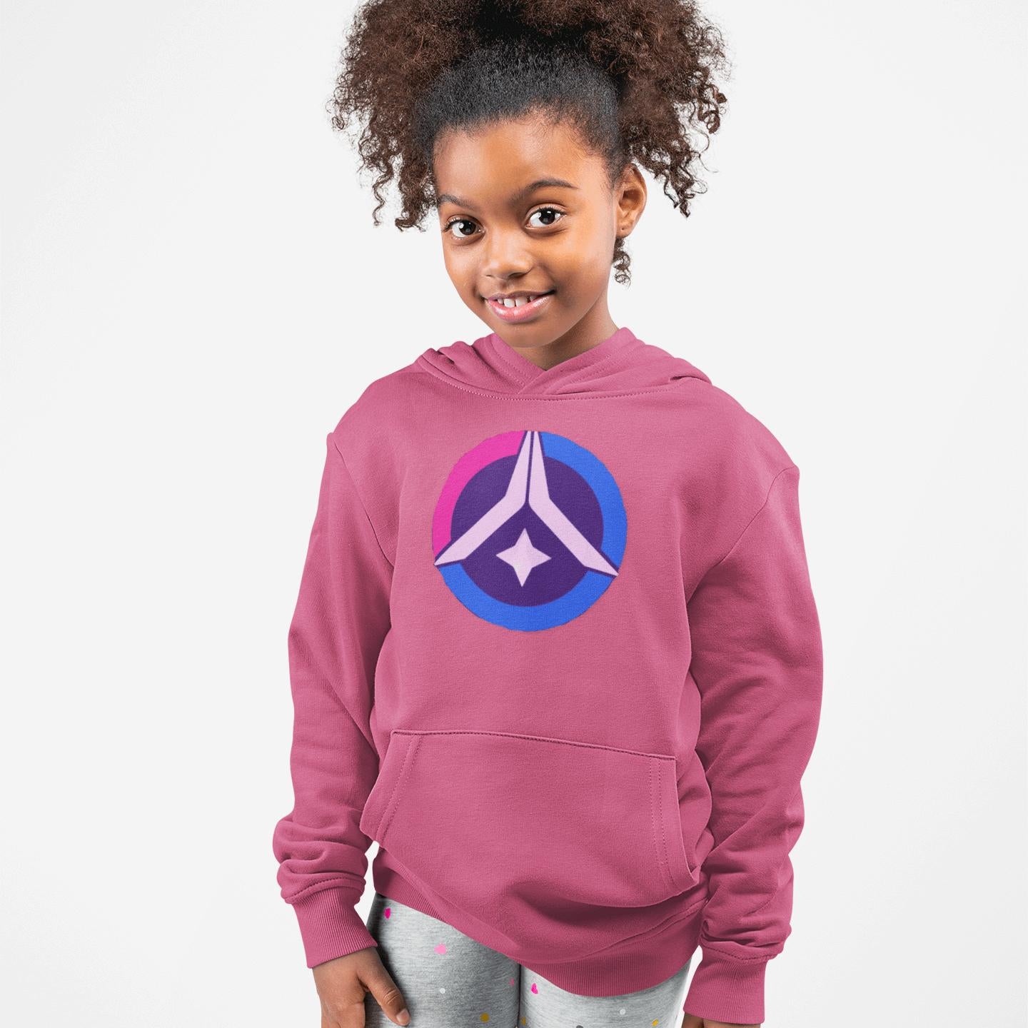 Cosmic Prayer Youth Tee – Pink & Blue Pop | Artists’ Armory