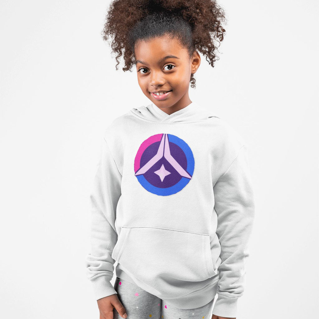 Cosmic Prayer Youth Tee – Pink & Blue Pop | Artists’ Armory