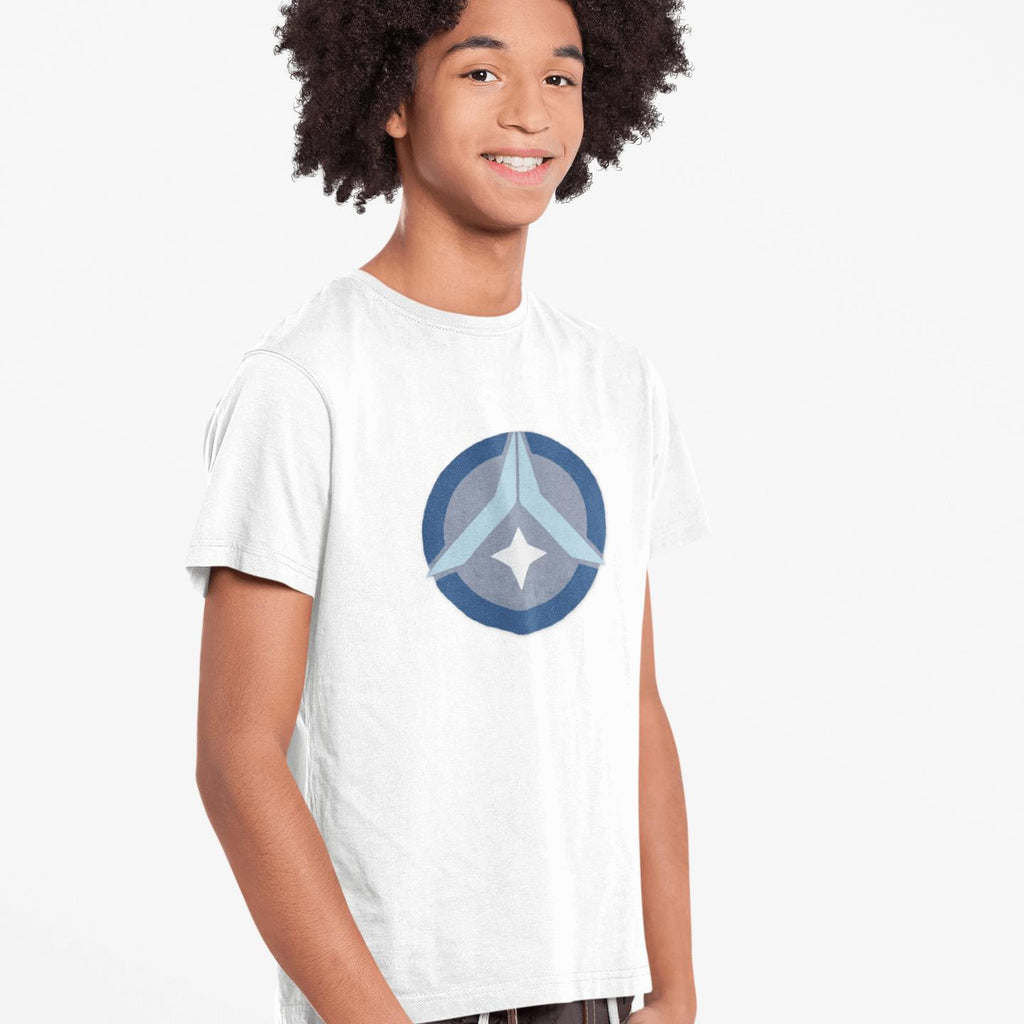 Cosmic Prayer Youth Tee – Tropical Blue | Artists’ Armory