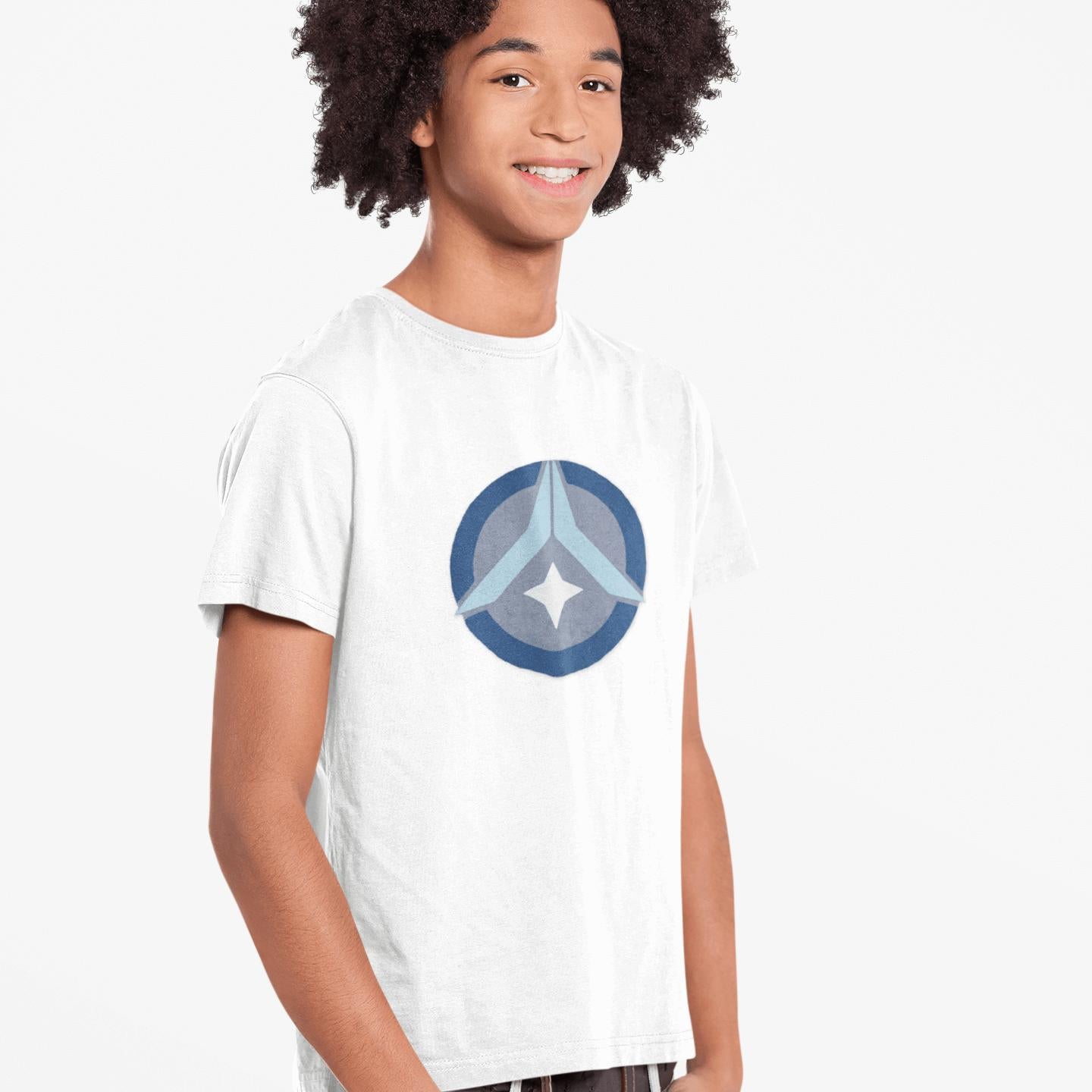 Cosmic Prayer Youth Tee – Tropical Blue | Artists’ Armory