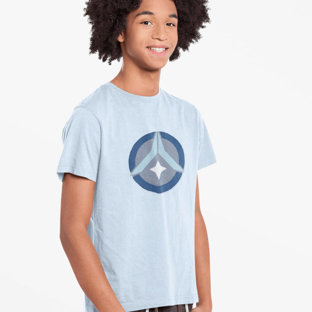 Cosmic Prayer Youth Tee – Tropical Blue | Artists’ Armory