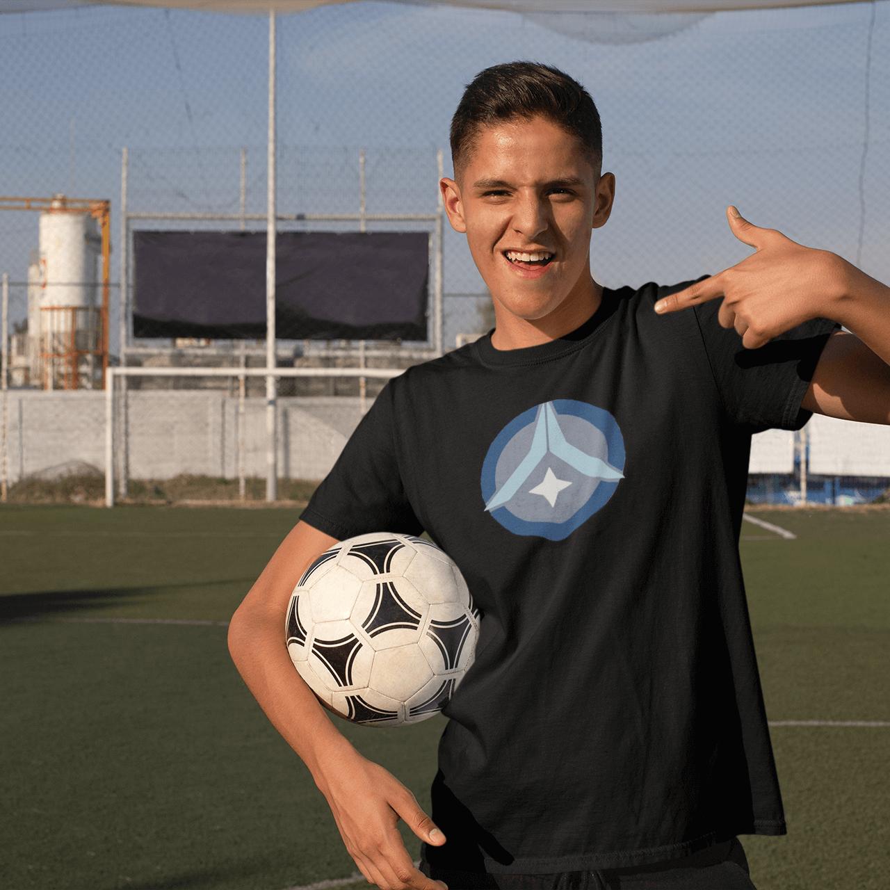Cosmic Prayer Youth Tee – Tropical Blue | Artists’ Armory