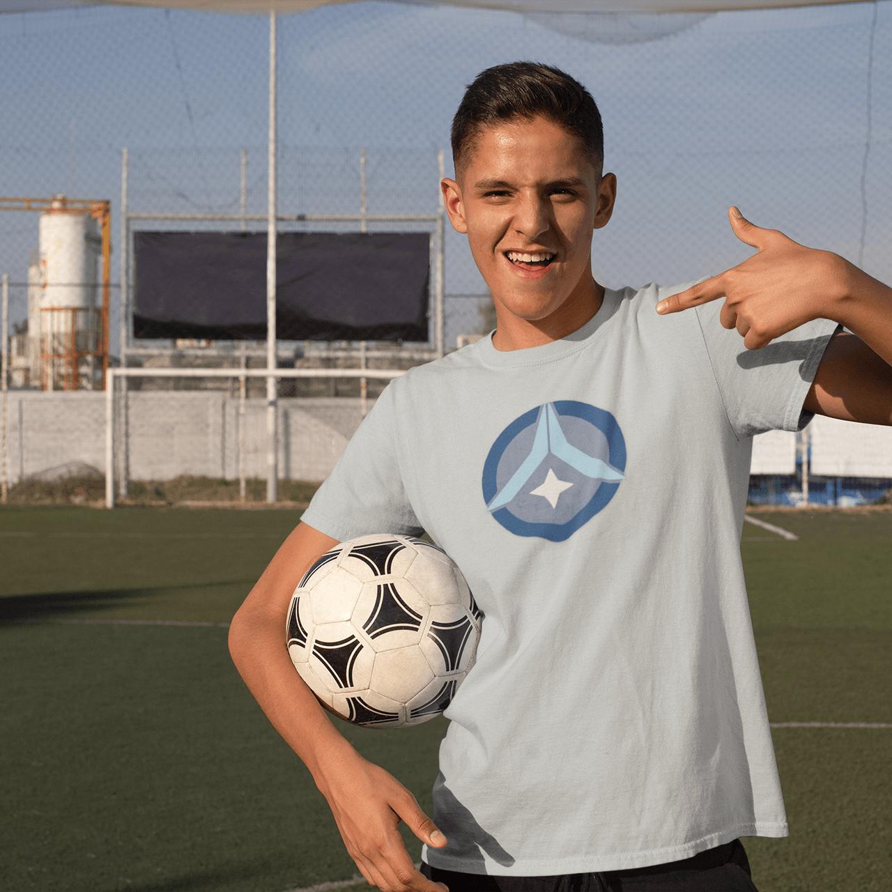 Cosmic Prayer Youth Tee – Tropical Blue | Artists’ Armory