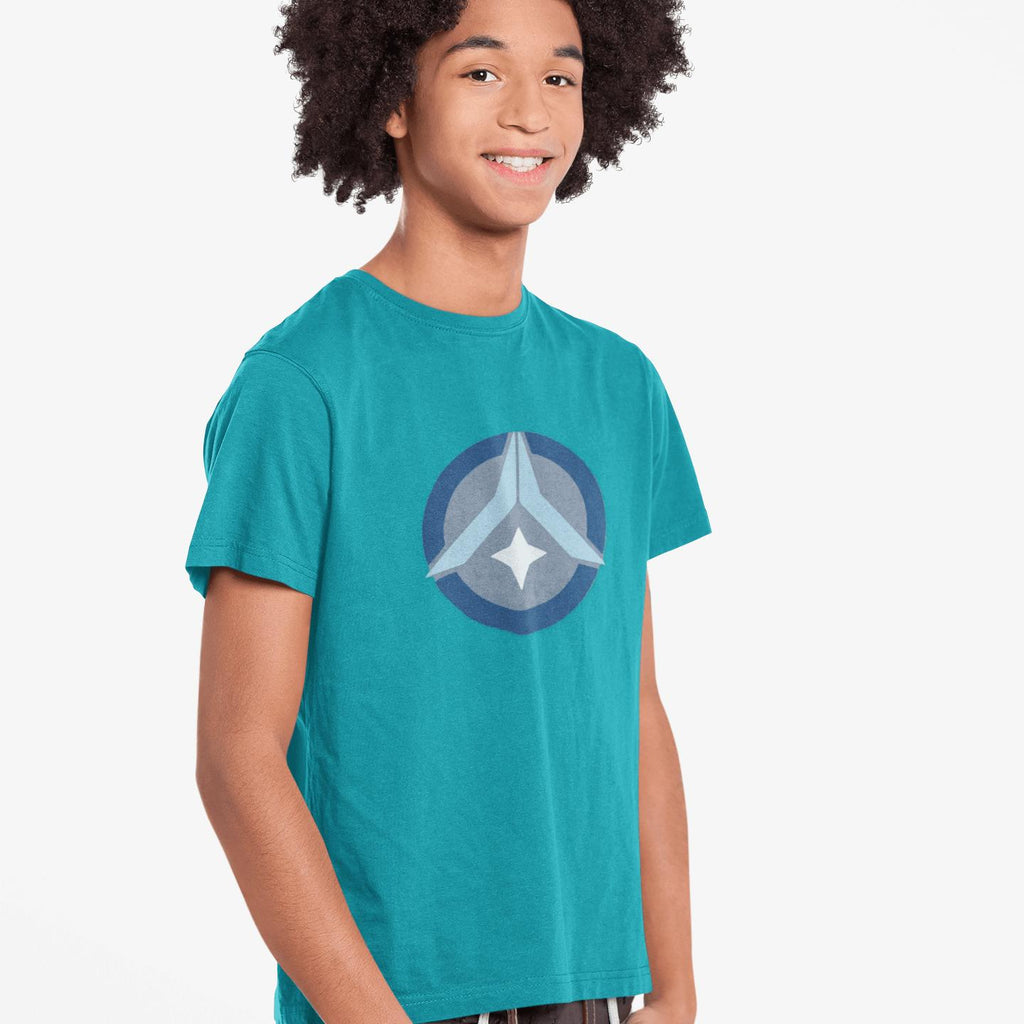 Cosmic Prayer Youth Tee – Tropical Blue | Artists’ Armory