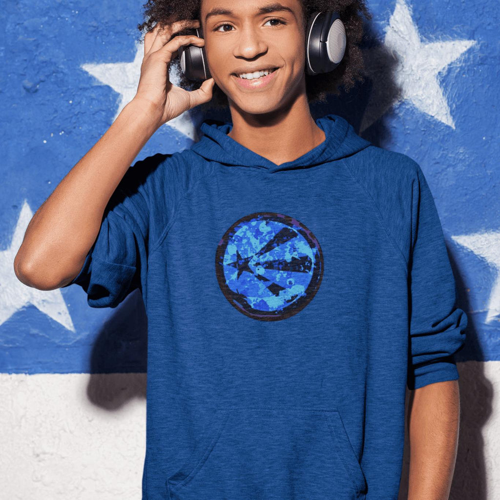 Cosmic Star Youth Hoodie – Blue Graphic | Artists' Armory