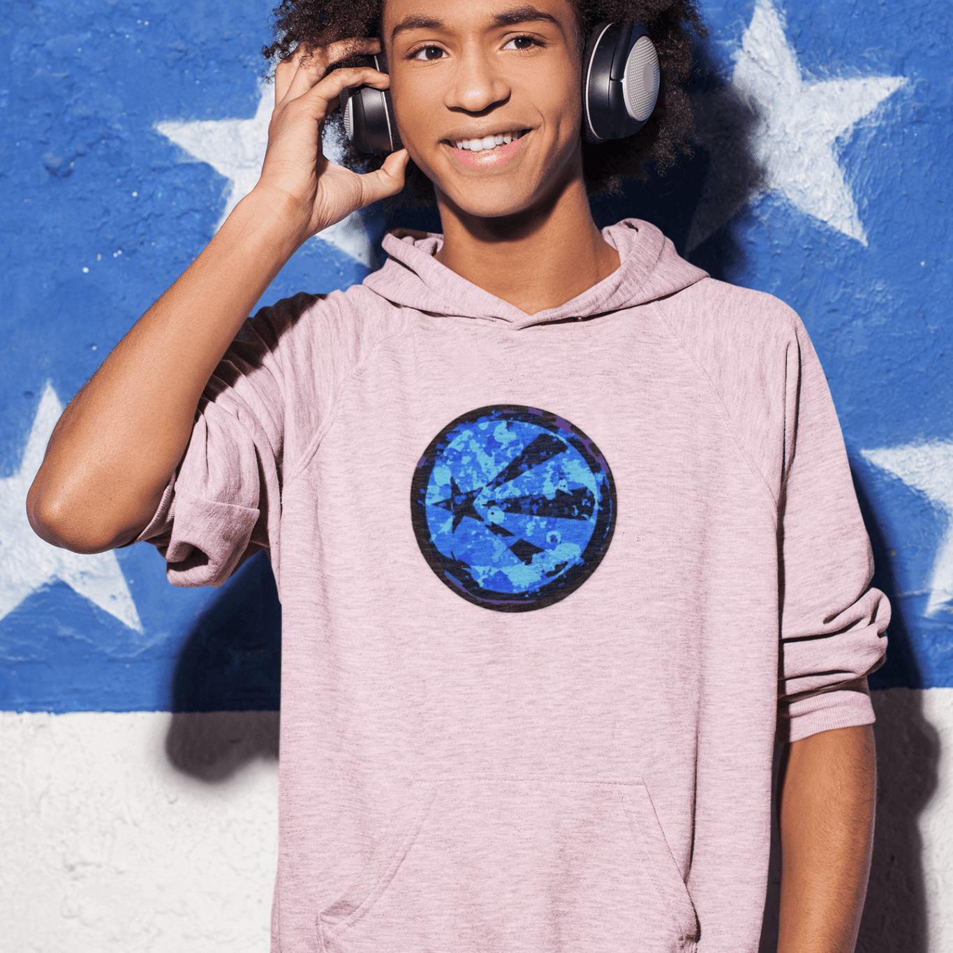 Cosmic Star Youth Hoodie – Blue Graphic | Artists' Armory