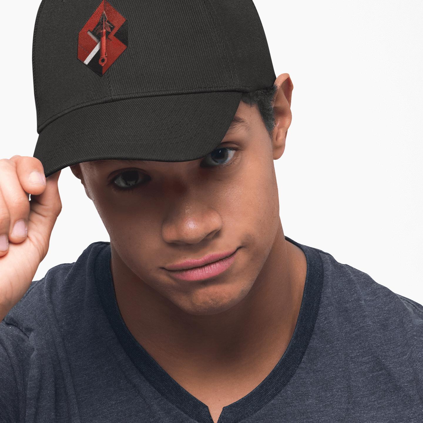 Cyber Hexa Shield Red-Black Hat | Artists' Armory