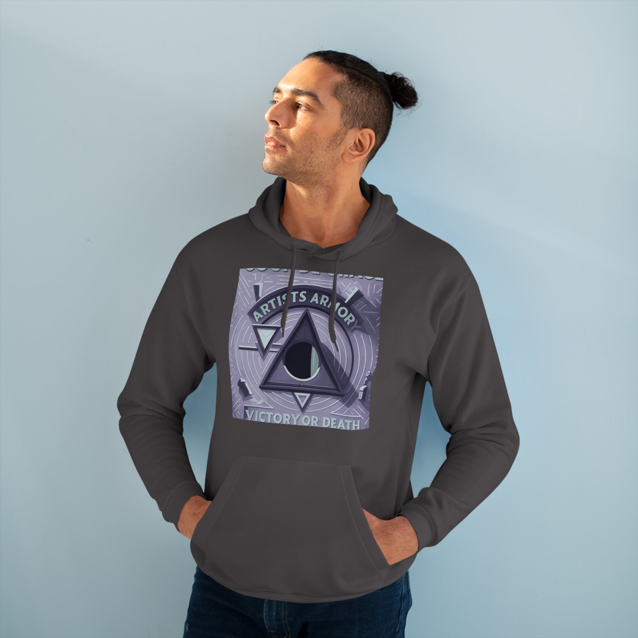 Fly Pyramid Hoodie | Indigo Cosmic Streetwear | Artists' Armory