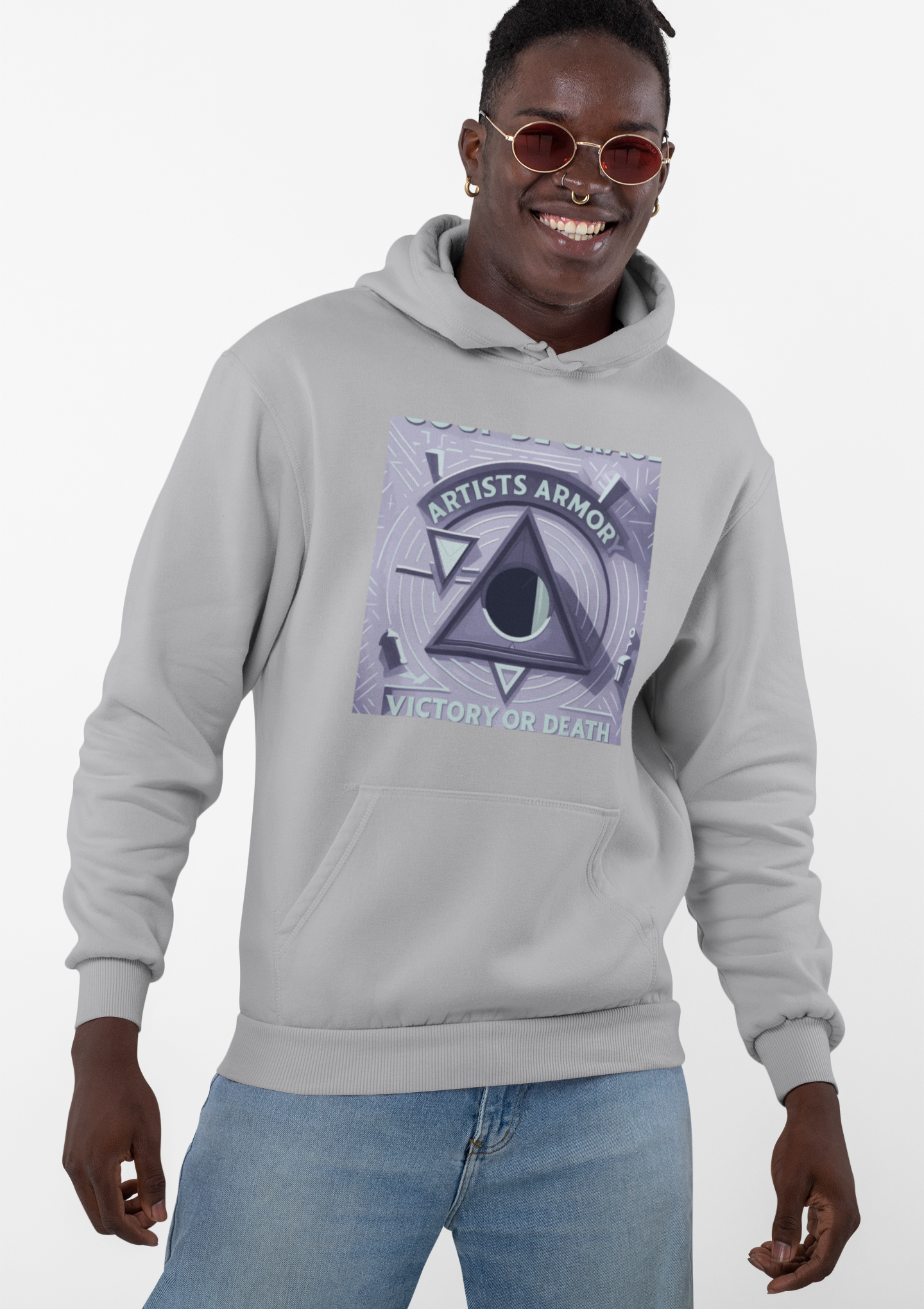 Fly Pyramid Hoodie | Indigo Cosmic Streetwear | Artists' Armory