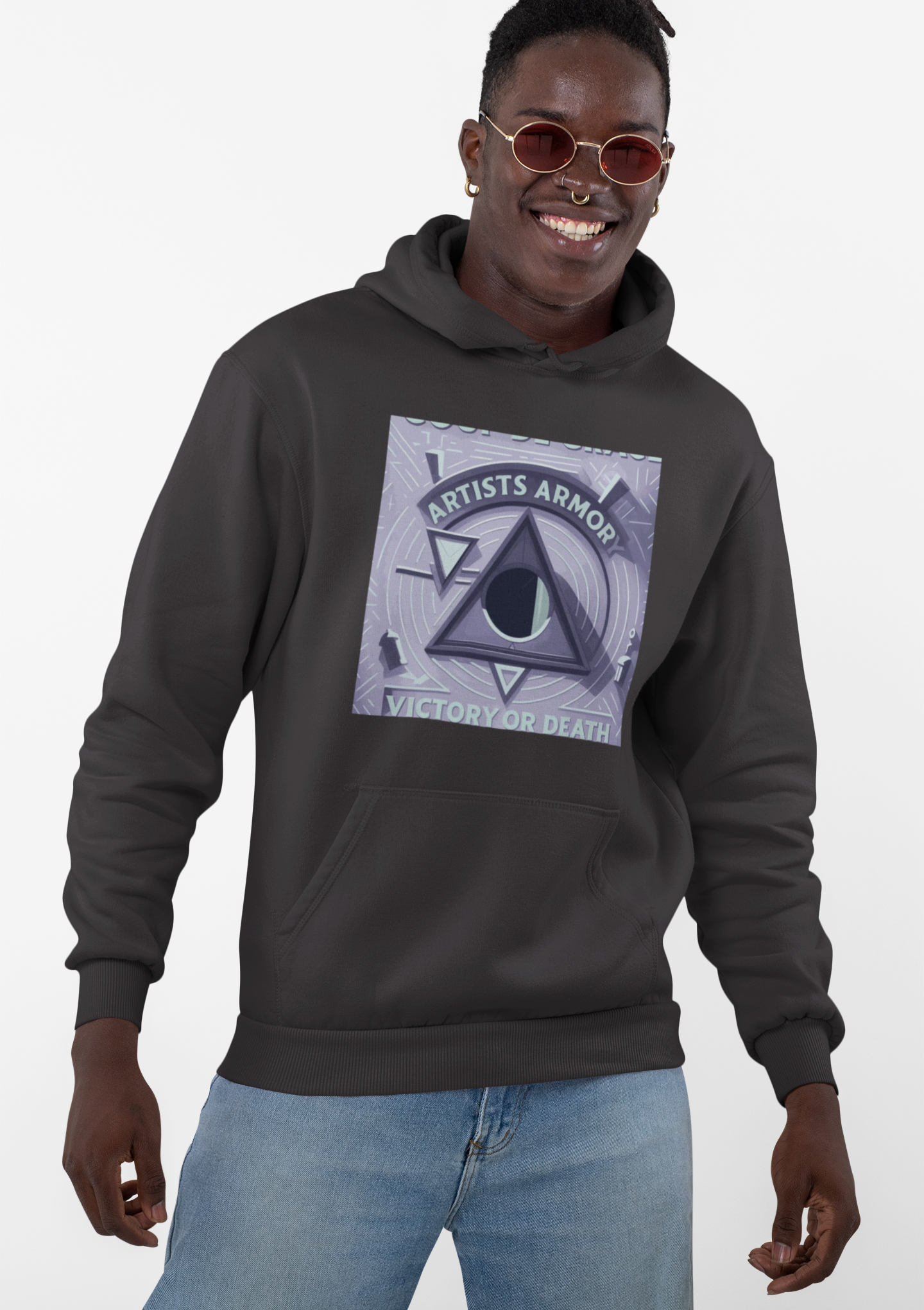 Fly Pyramid Hoodie | Indigo Cosmic Streetwear | Artists' Armory
