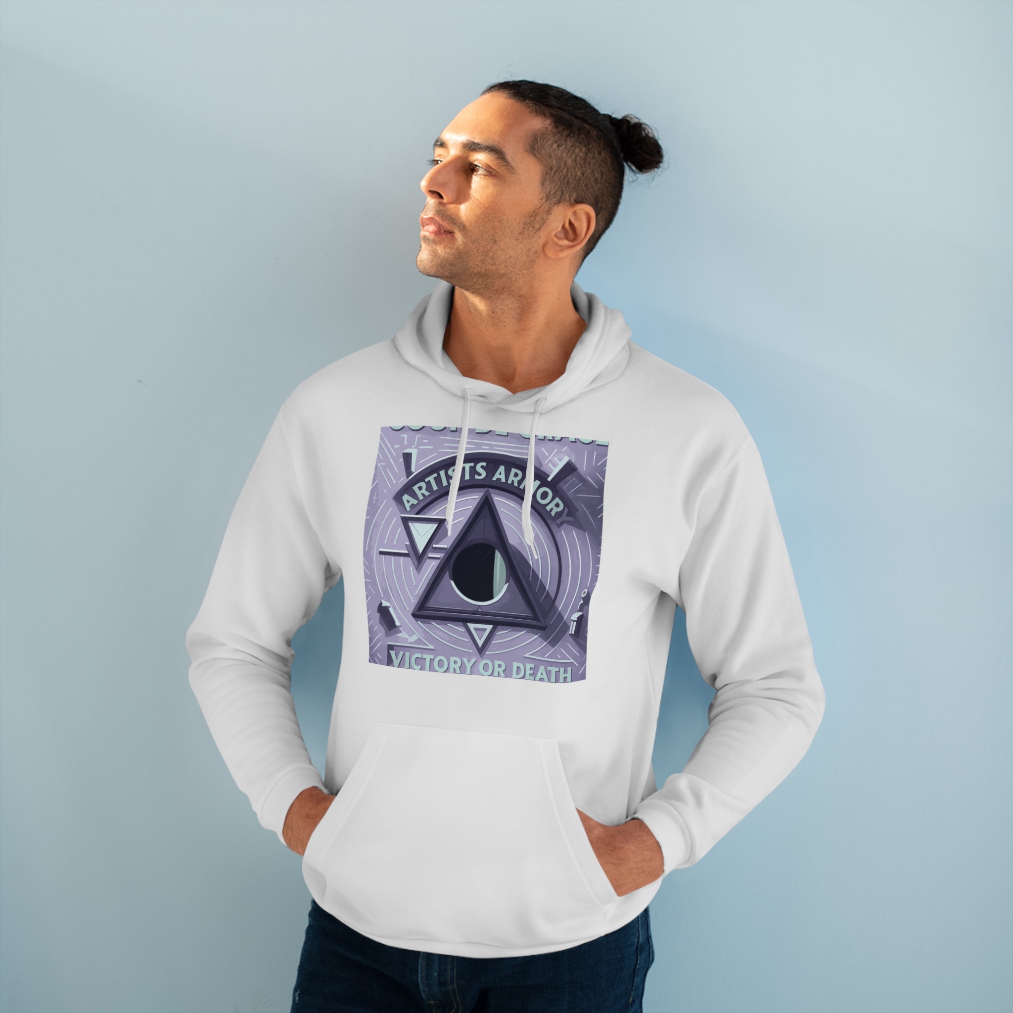 Fly Pyramid Hoodie | Indigo Cosmic Streetwear | Artists' Armory