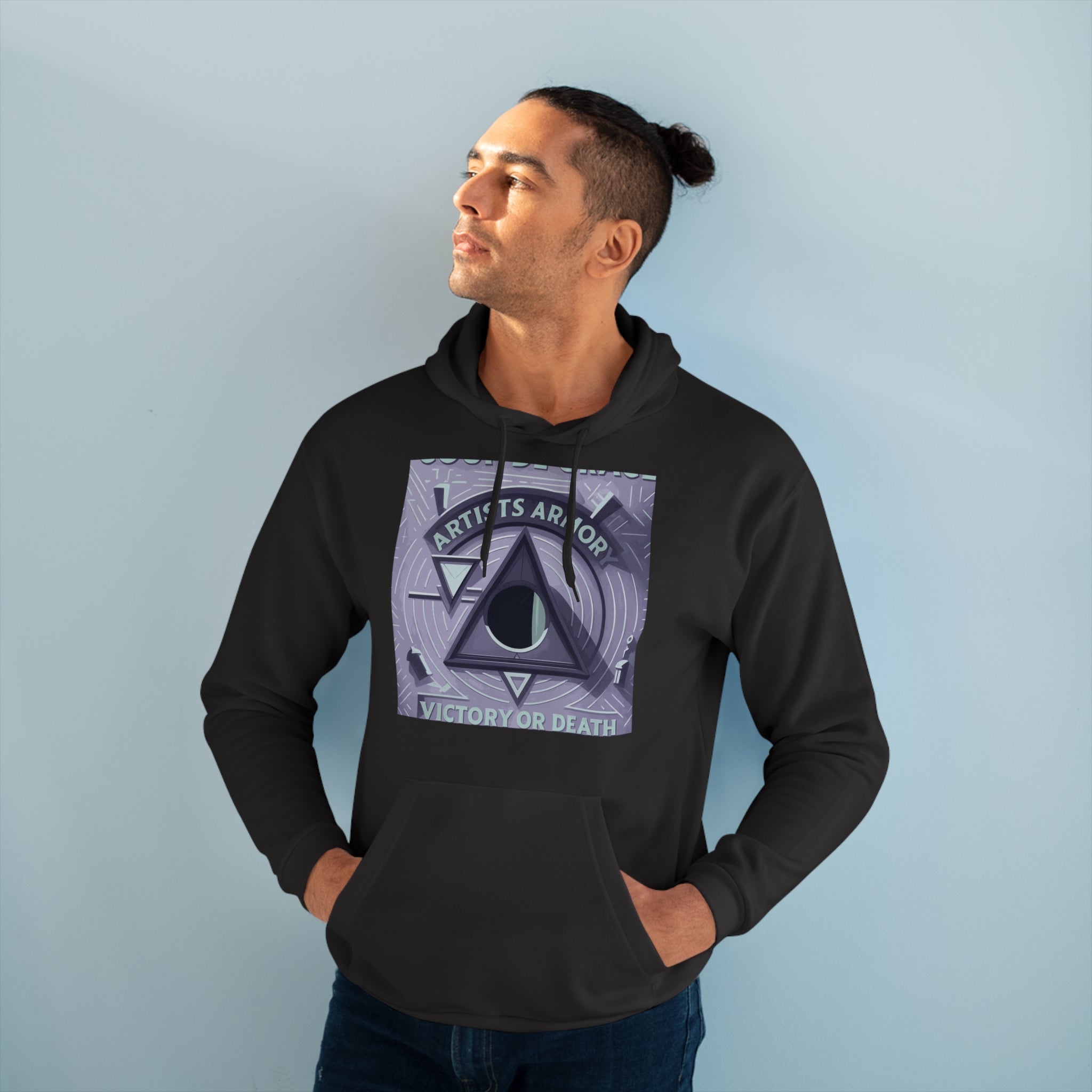 Fly Pyramid Hoodie | Indigo Cosmic Streetwear | Artists' Armory