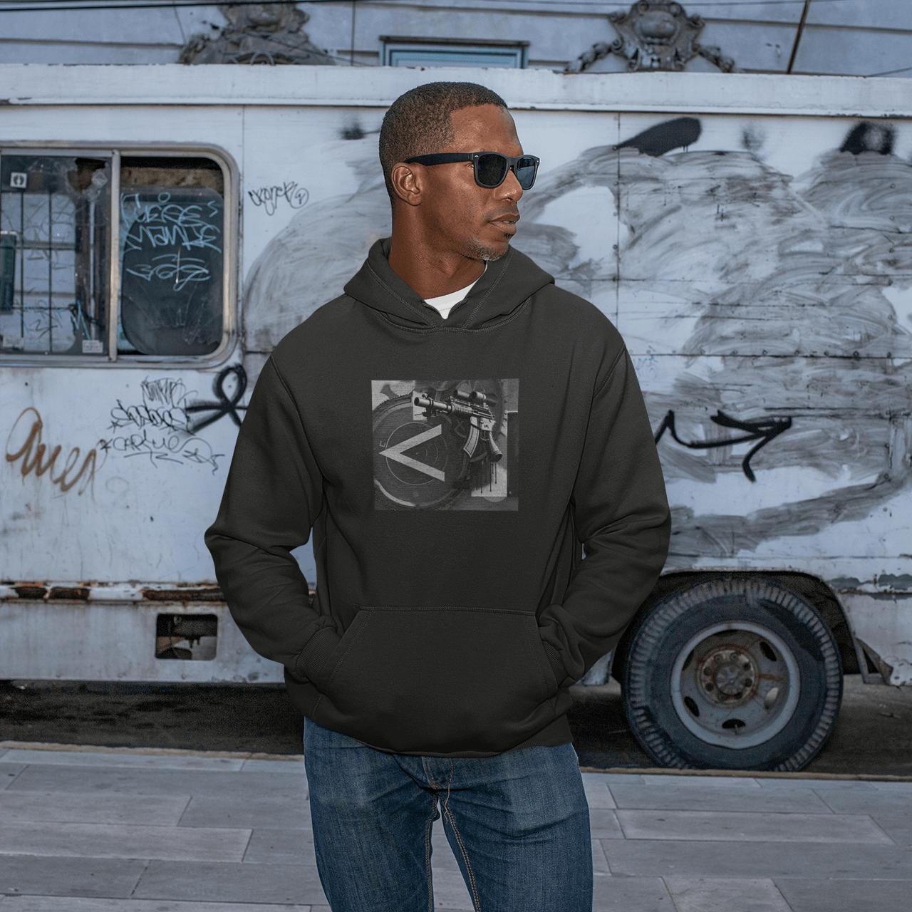 Machine Gun As Art Hoodie – Noir | Artists’ Armory