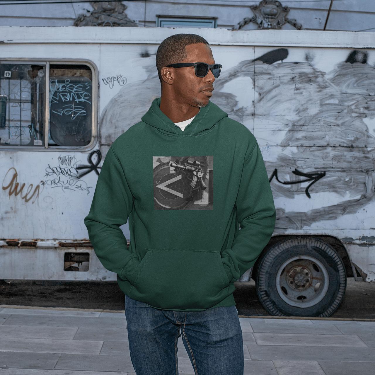 Machine Gun As Art Hoodie – Noir | Artists’ Armory