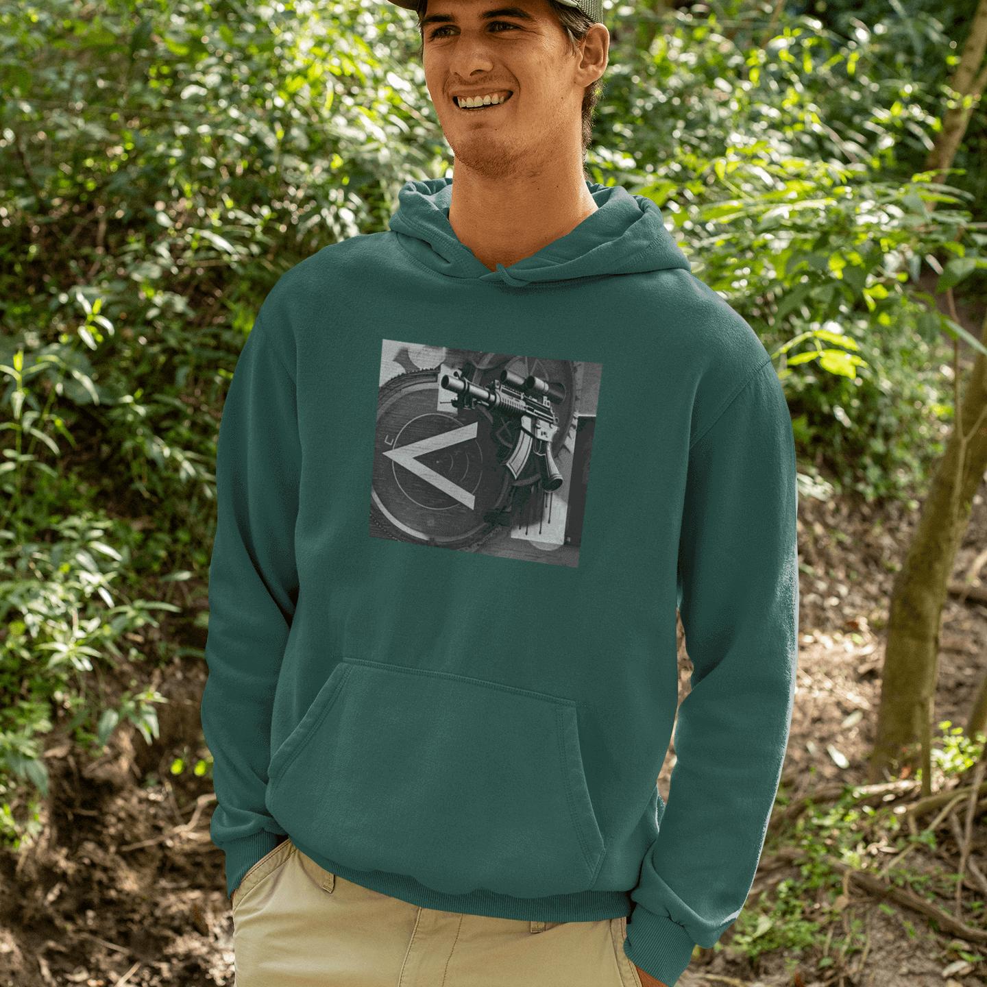 Machine Gun As Art Hoodie – Noir | Artists’ Armory
