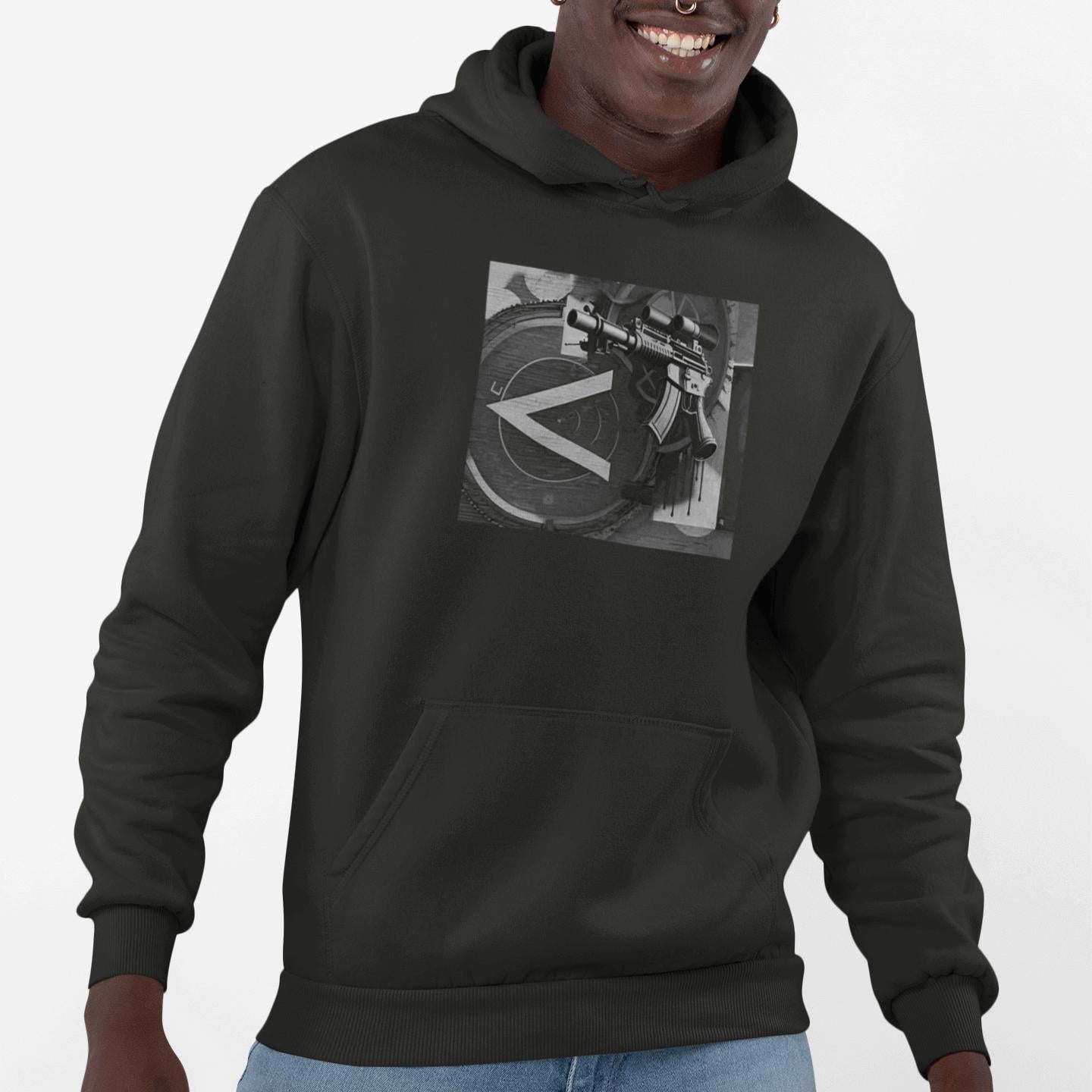 Machine Gun As Art Hoodie – Noir | Artists’ Armory