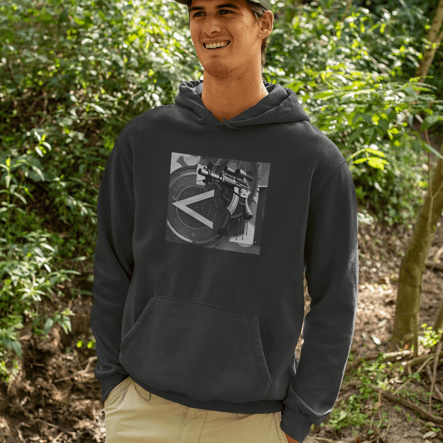 Machine Gun As Art Hoodie – Noir | Artists’ Armory