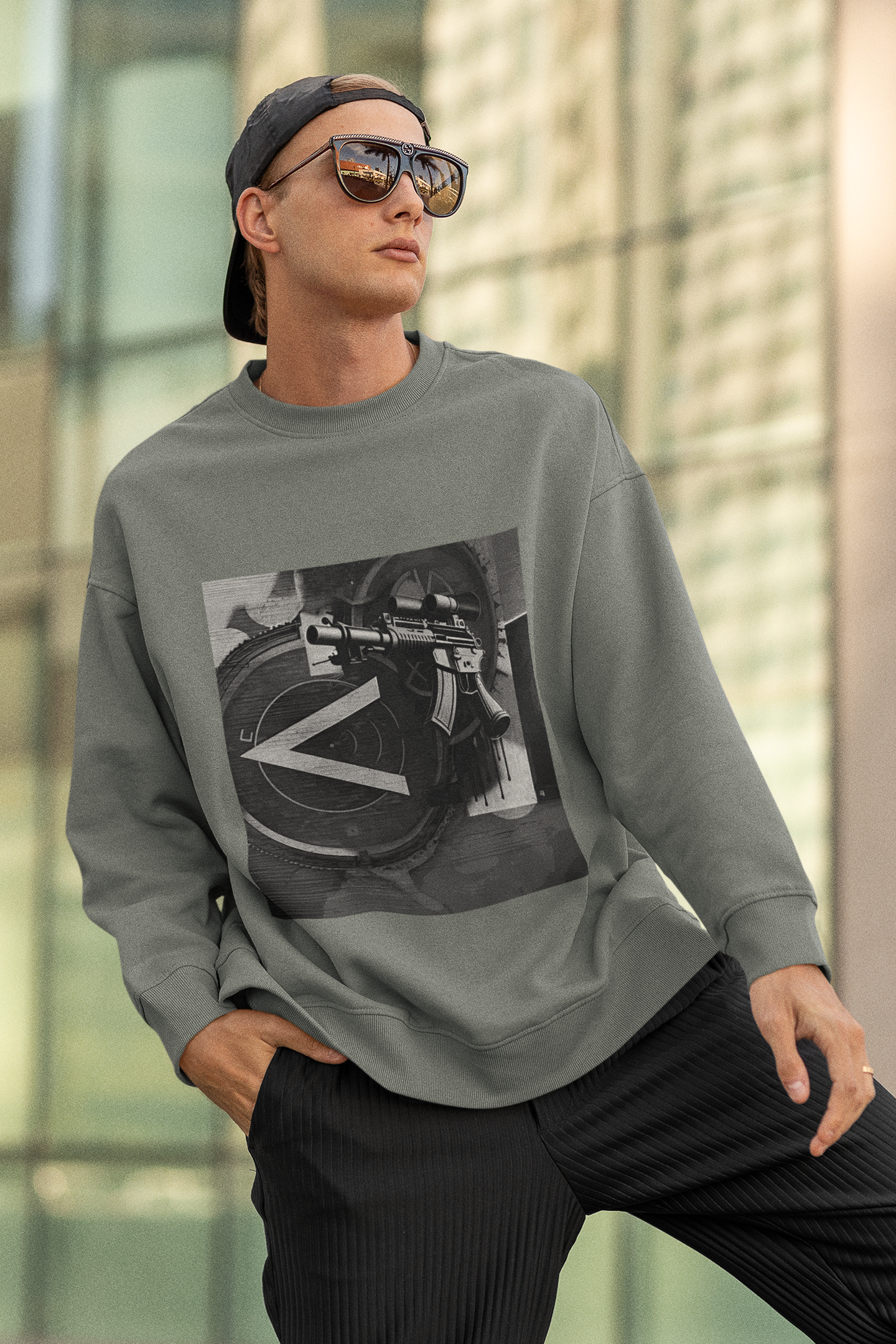 Machine Gun As Art Sweatshirt | Artists' Armory