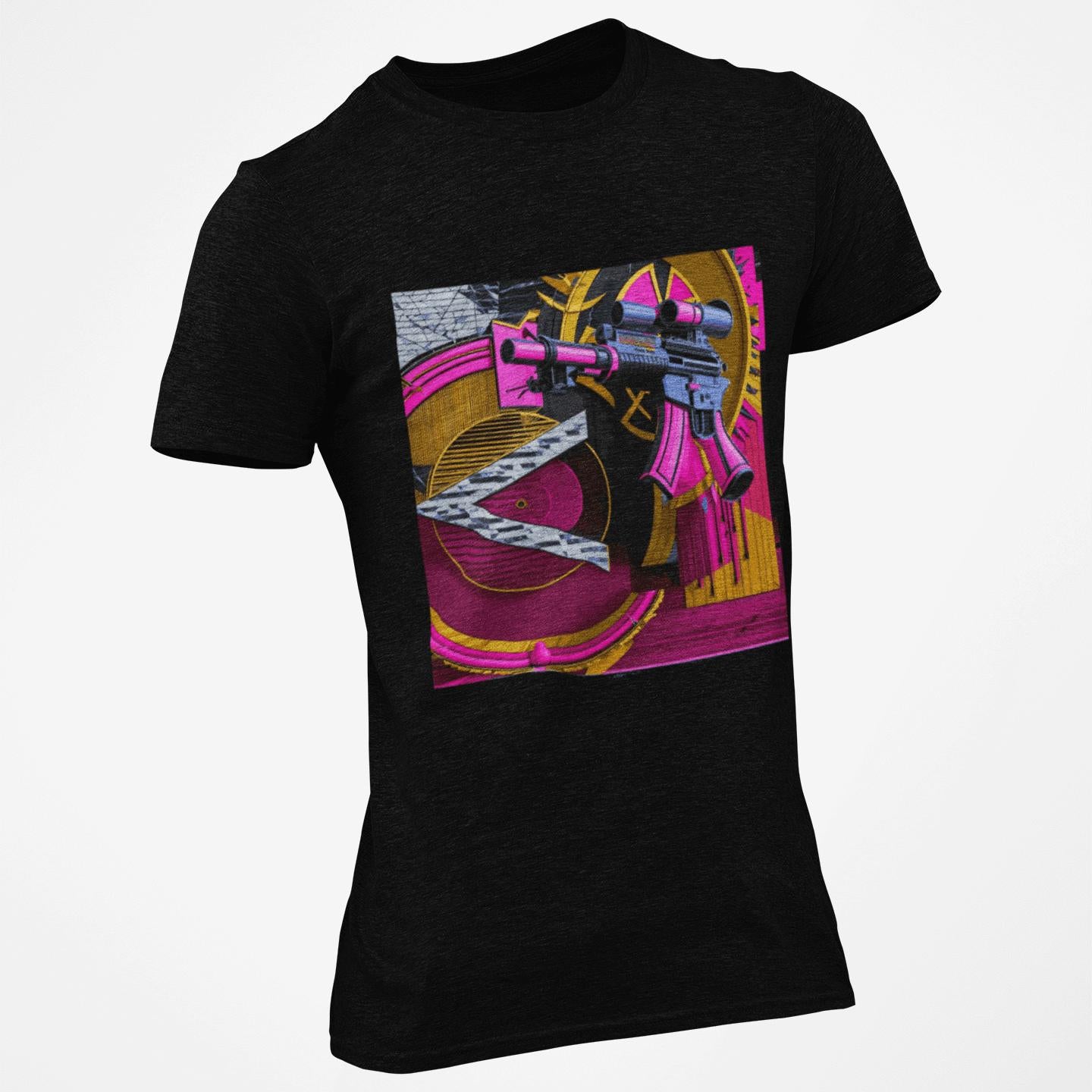Machine Gun As Art T-Shirt in Pink | Artists’ Armory