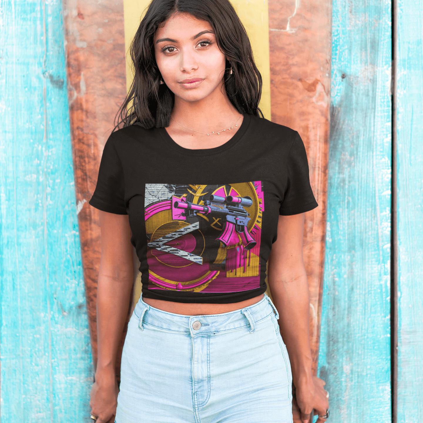 Machine Gun As Art T-Shirt in Pink | Artists’ Armory