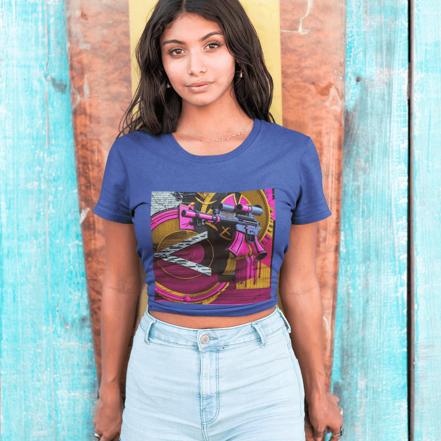Machine Gun As Art T-Shirt in Pink | Artists’ Armory