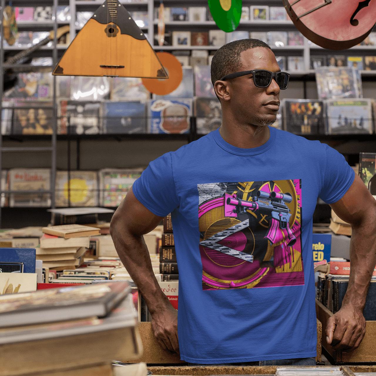 Machine Gun As Art T-Shirt in Pink | Artists’ Armory