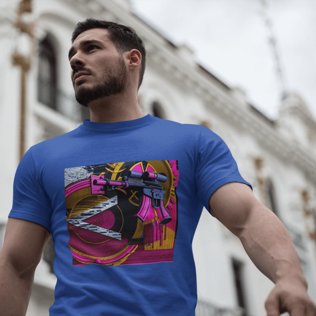Machine Gun As Art T-Shirt in Pink | Artists’ Armory