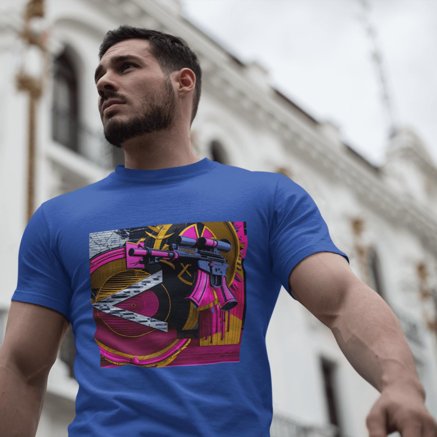 Machine Gun As Art T-Shirt in Pink | Artists’ Armory