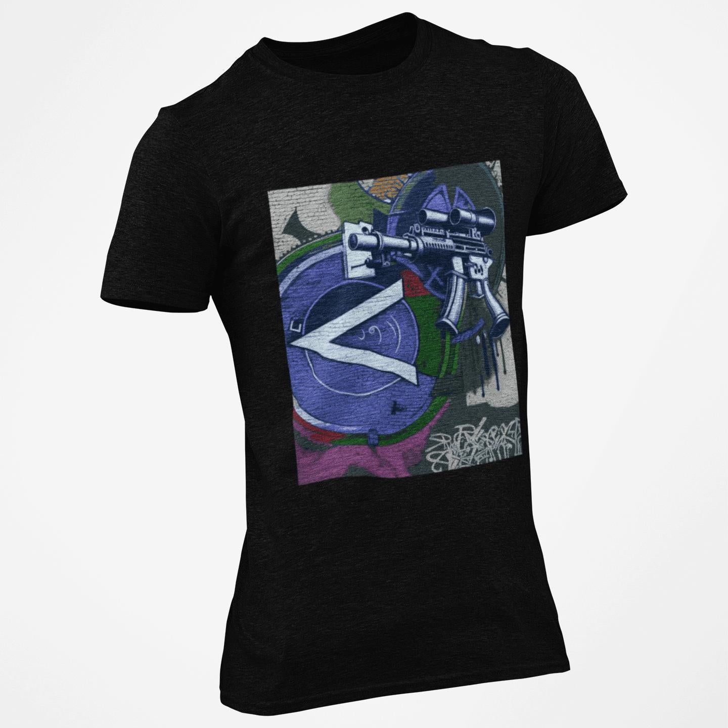 Machine Gun Expressionism Tee – Blue | Artists’ Armory