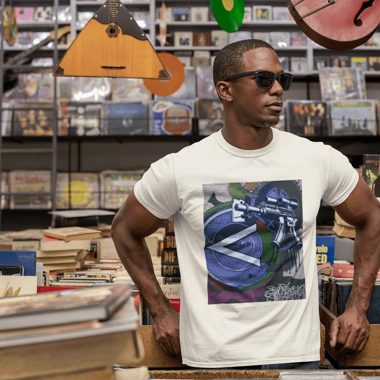 Machine Gun Expressionism Tee – Blue | Artists’ Armory