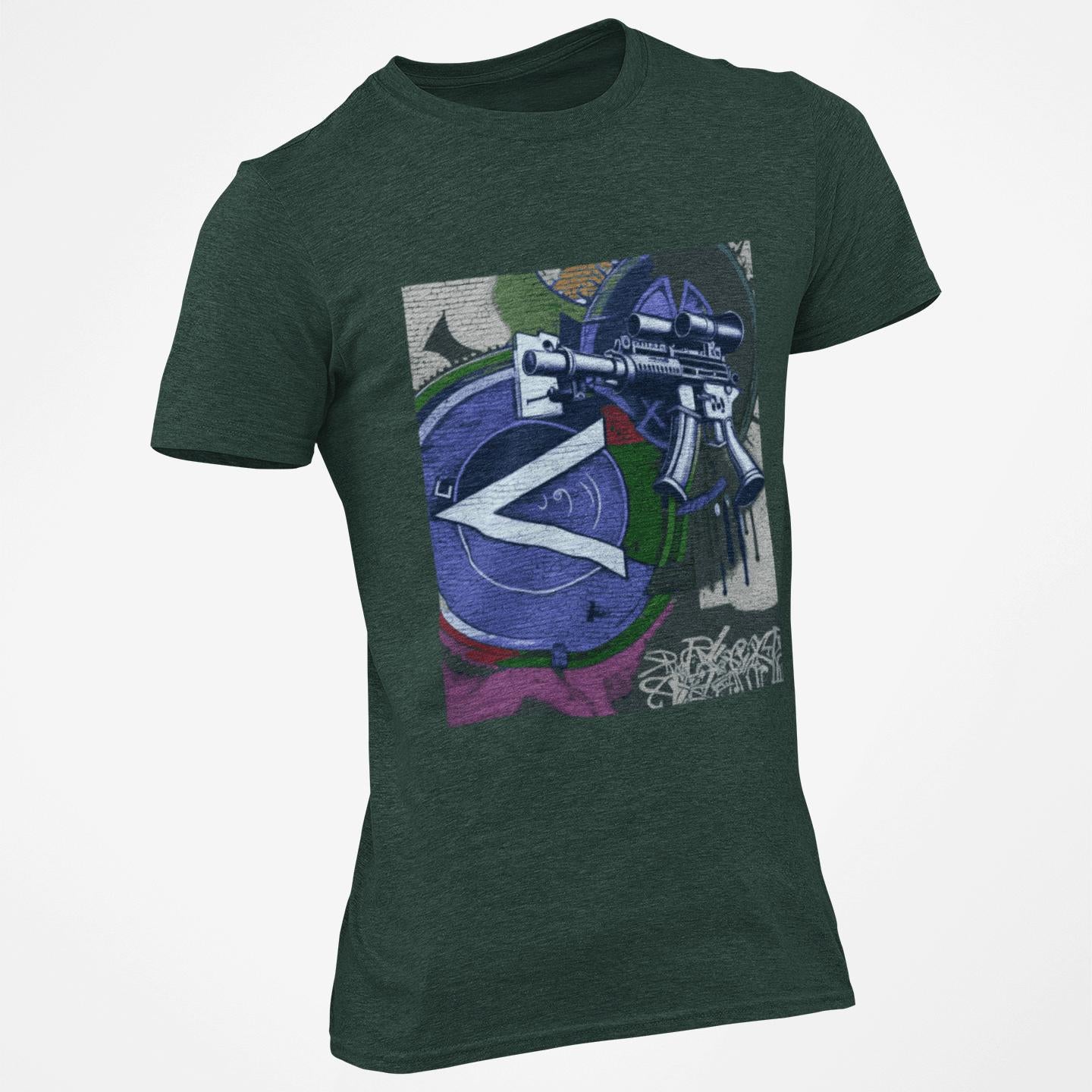 Machine Gun Expressionism Tee – Blue | Artists’ Armory