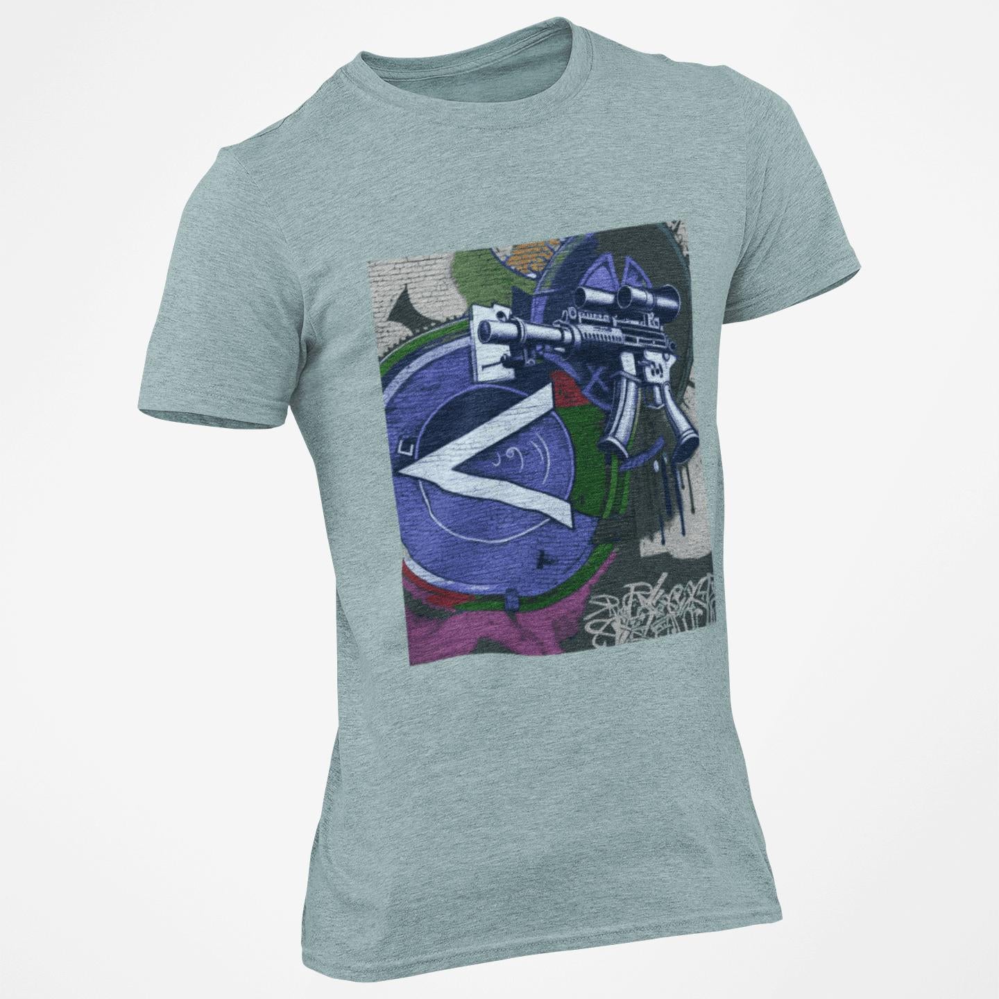 Machine Gun Expressionism Tee – Blue | Artists’ Armory