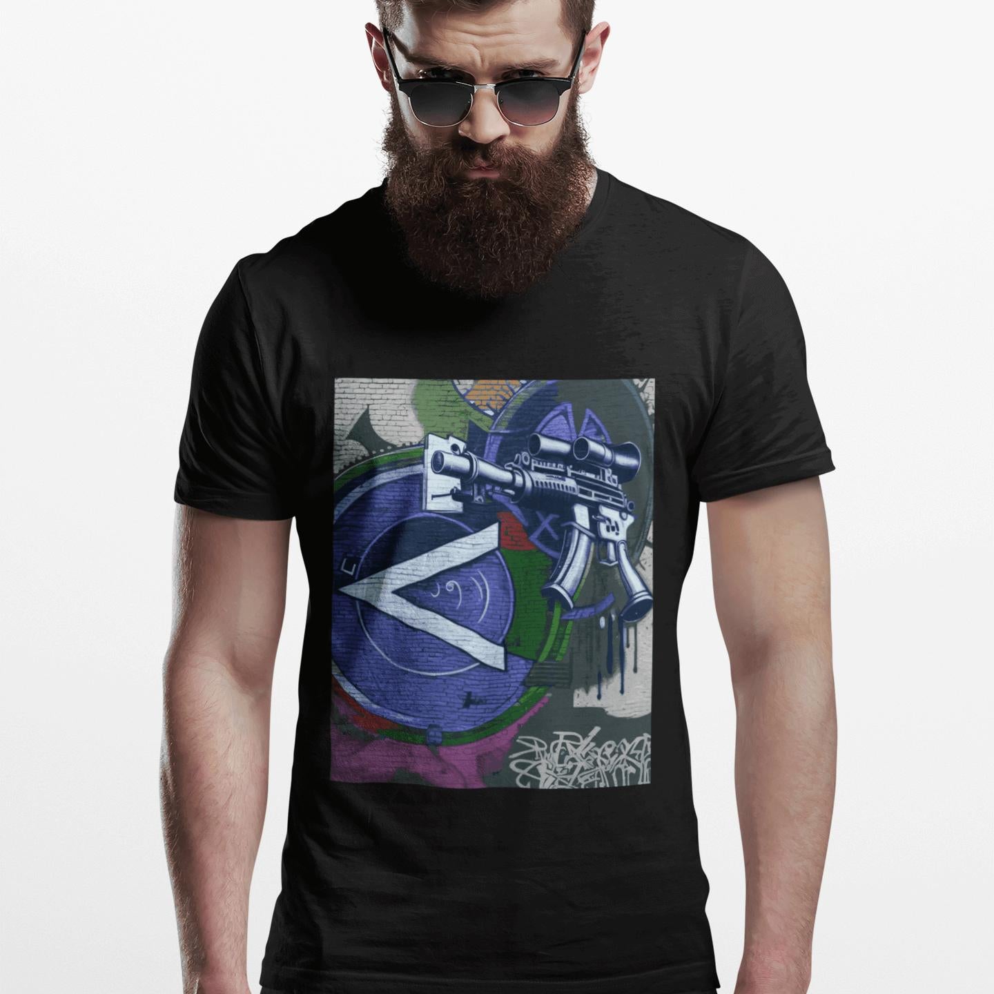 Machine Gun Expressionism Tee – Blue | Artists’ Armory